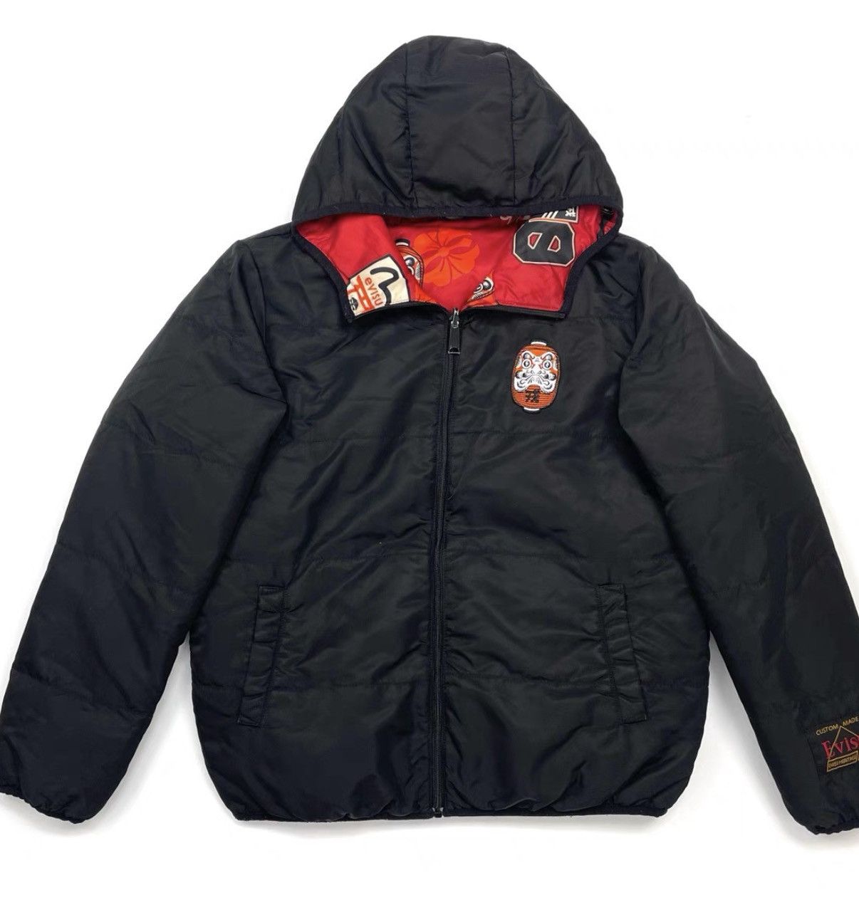 Evisu EVISU Daruma Embroidery Print Reversible Down Jacket K12 Size US M / EU 48-50 / 2 - 1 Thumbnail