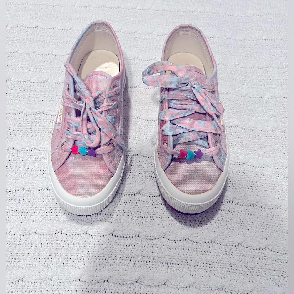 Designer SUPERGA x LoveShackFancy Canvas Classic Sneaker Cotton Candy Size US 4.5 / IT 34.5 - 1 Thumbnail