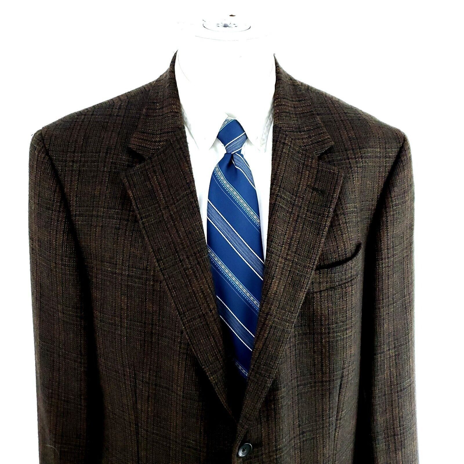 Oscar De La Renta Oscar De La Renta Tweed Lambswool 2 Button Sport Coat 44R Br Size 44R - 1 Thumbnail