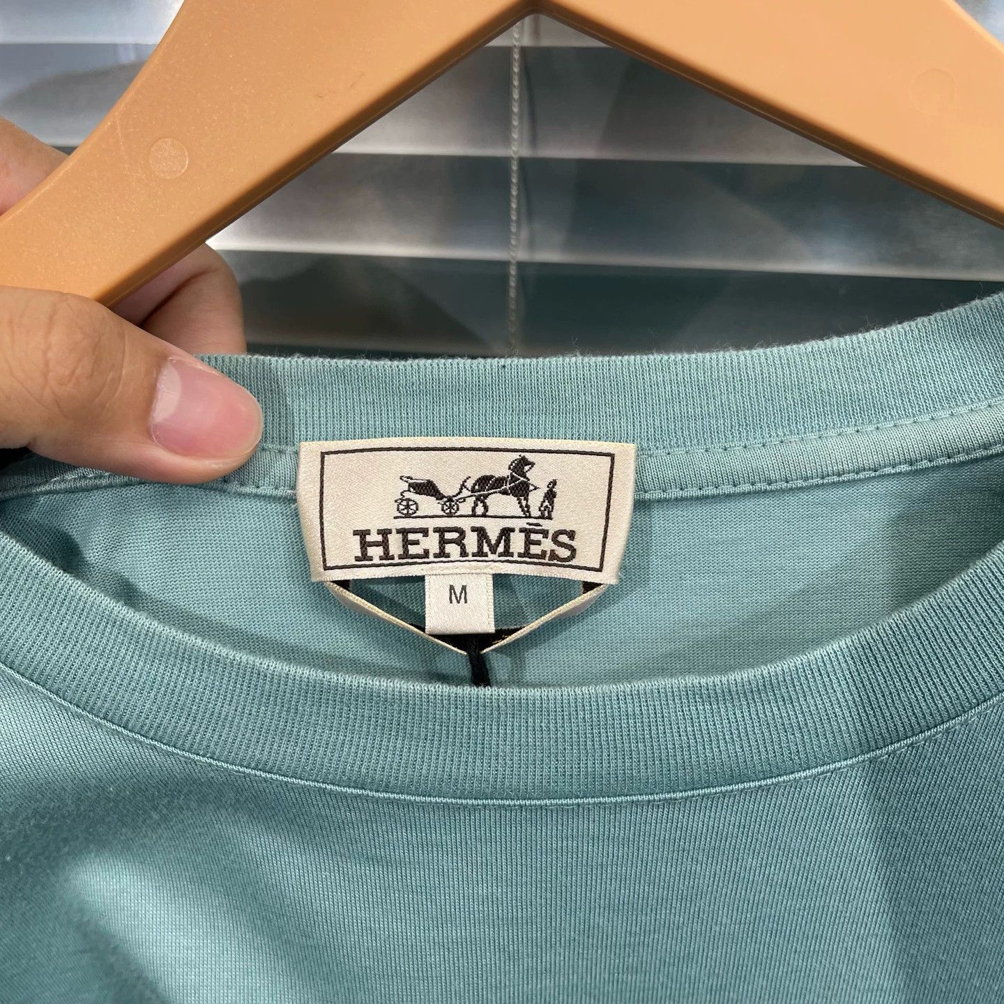 Hermes Hermes Leather Carriage Patch Short Sleeve M 99 New #11 Size US M / EU 48-50 / 2 - 3 Thumbnail