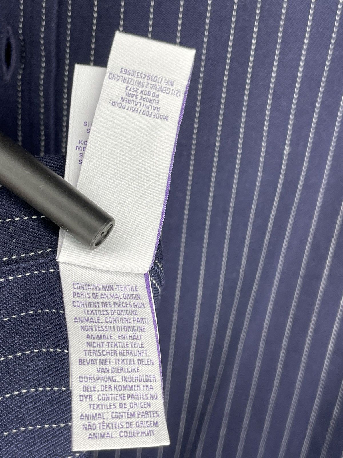 Ralph Lauren Ralph Lauren Purple Label Cotton-Silk Pinstripe Shirt Size US M / EU 48-50 / 2 - 6 Thumbnail
