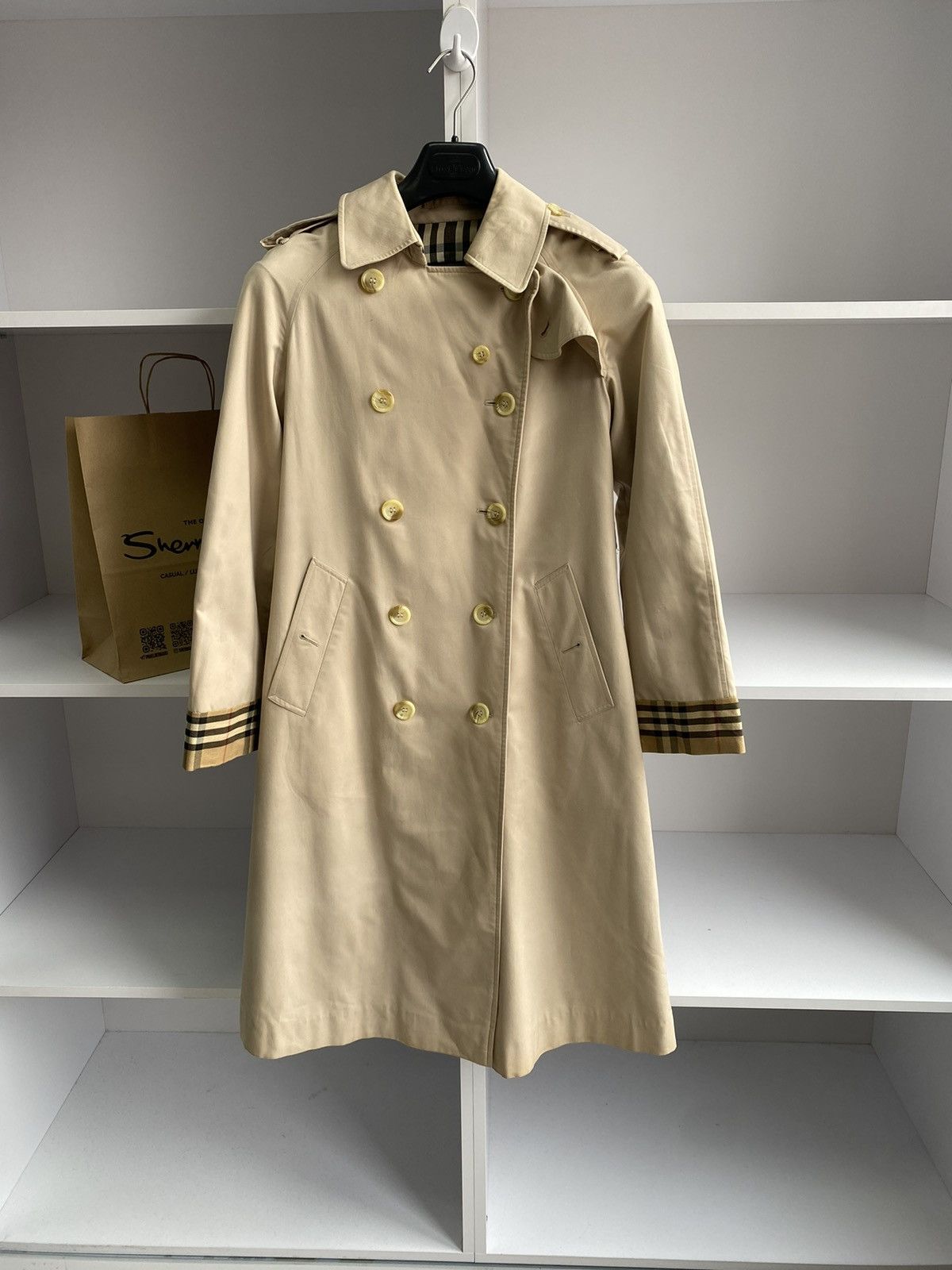 Burberry × Vintage Vintage Burberry Nova Check Trench Coat Size US S / EU 44-46 / 1 - 2 Thumbnail