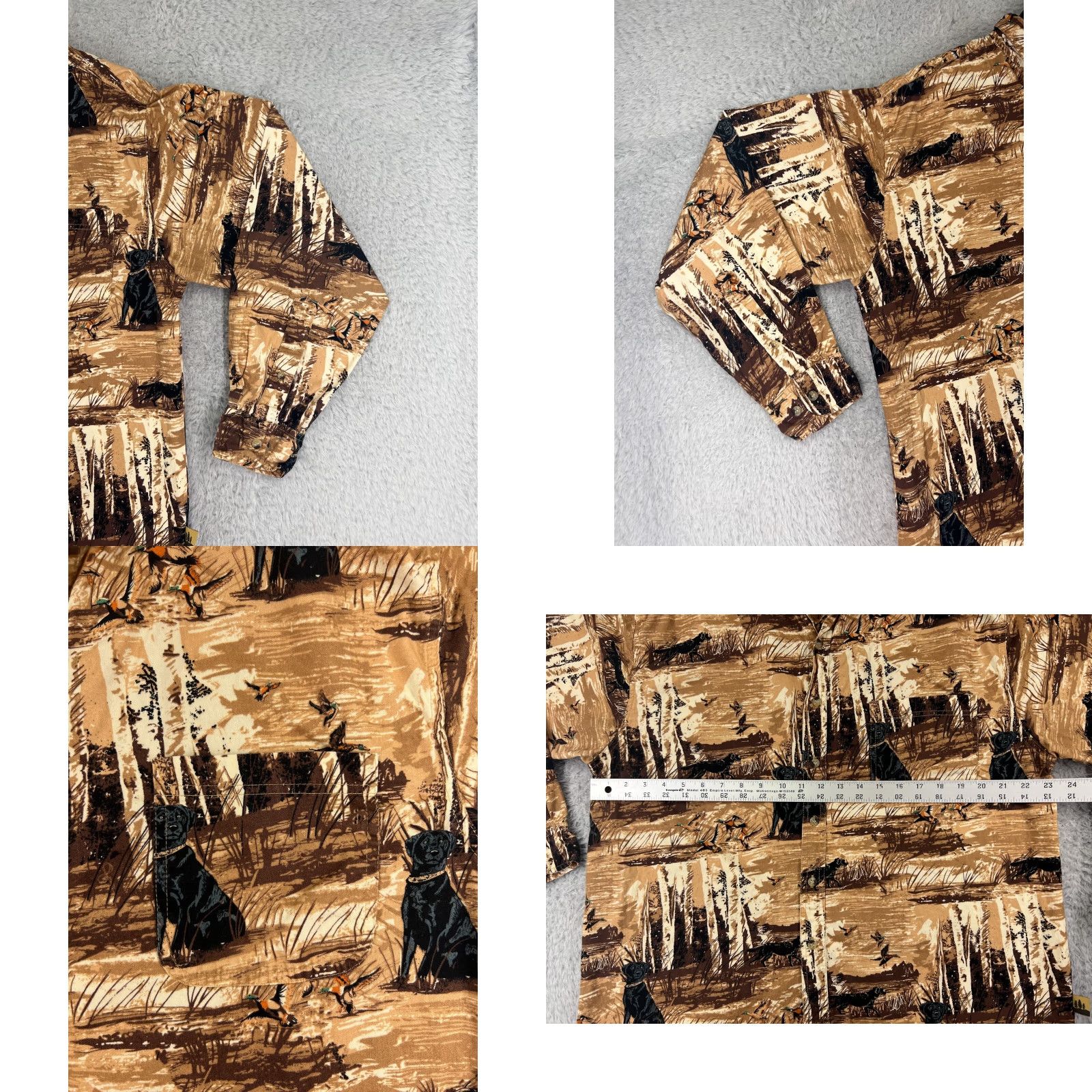 Alife Outdoor Life Shirt Mens Large Beige Button-Up Short Sleeve Cotton Camouflage Duck Hunting Casual 90s Theme Mens Size US L / EU 52-54 / 3 - 8 Thumbnail