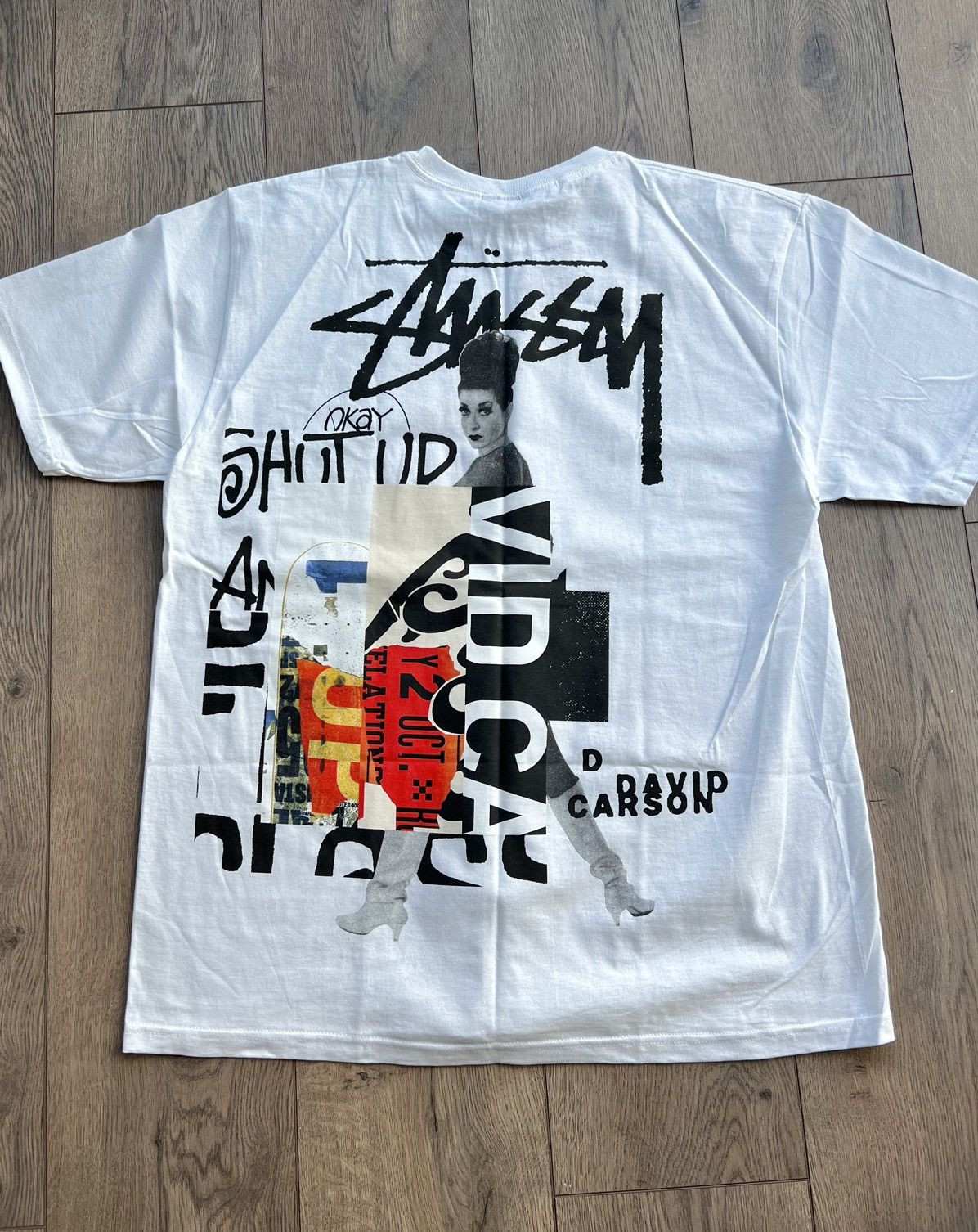 Streetwear × Stussy × Vintage Stussy x David Carson Tee “White