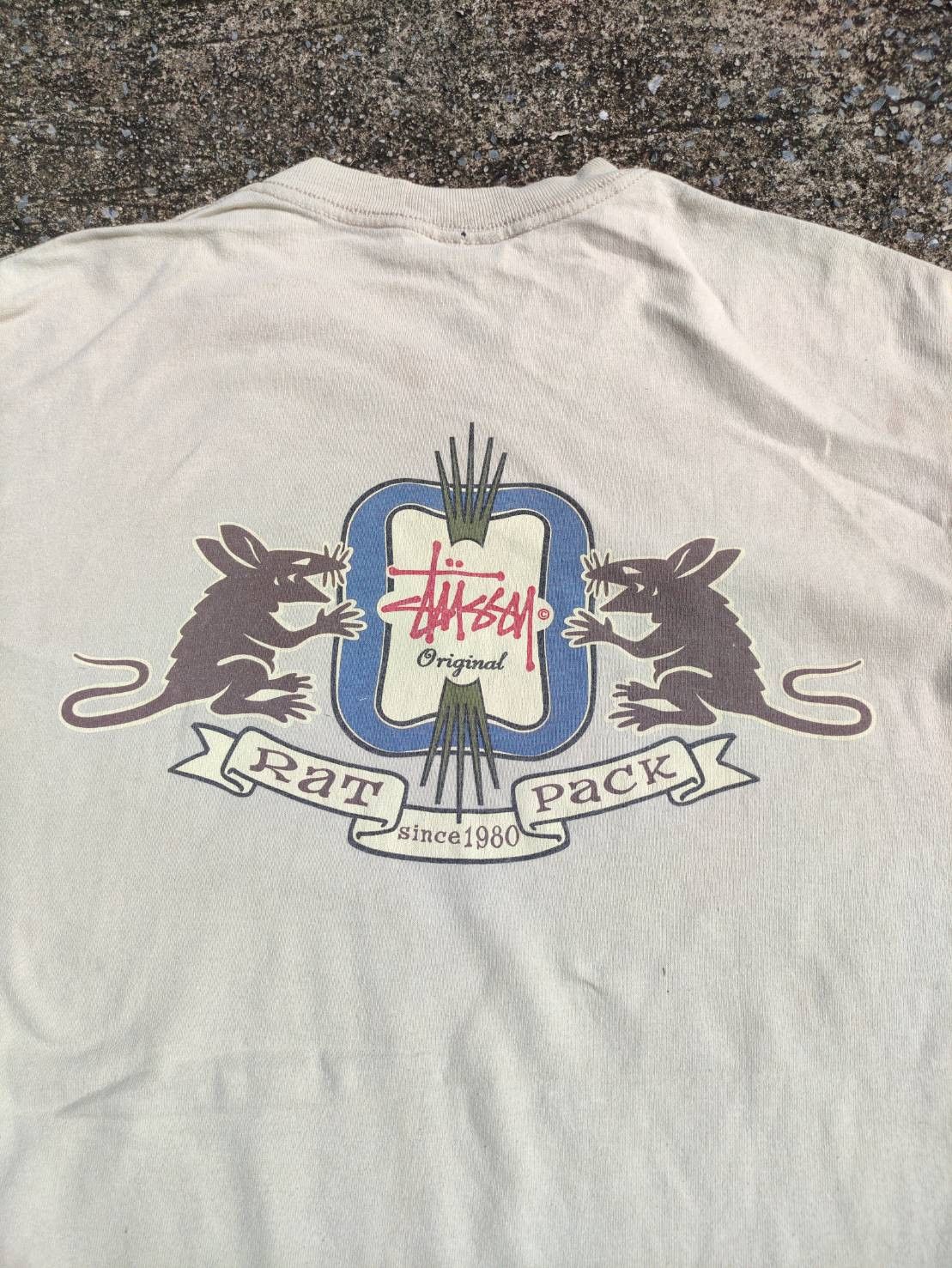 Stussy Vtg 90's Stussy " Rat Pack " Made in USA T-Shirt Size US L / EU 52-54 / 3 - 10 Thumbnail