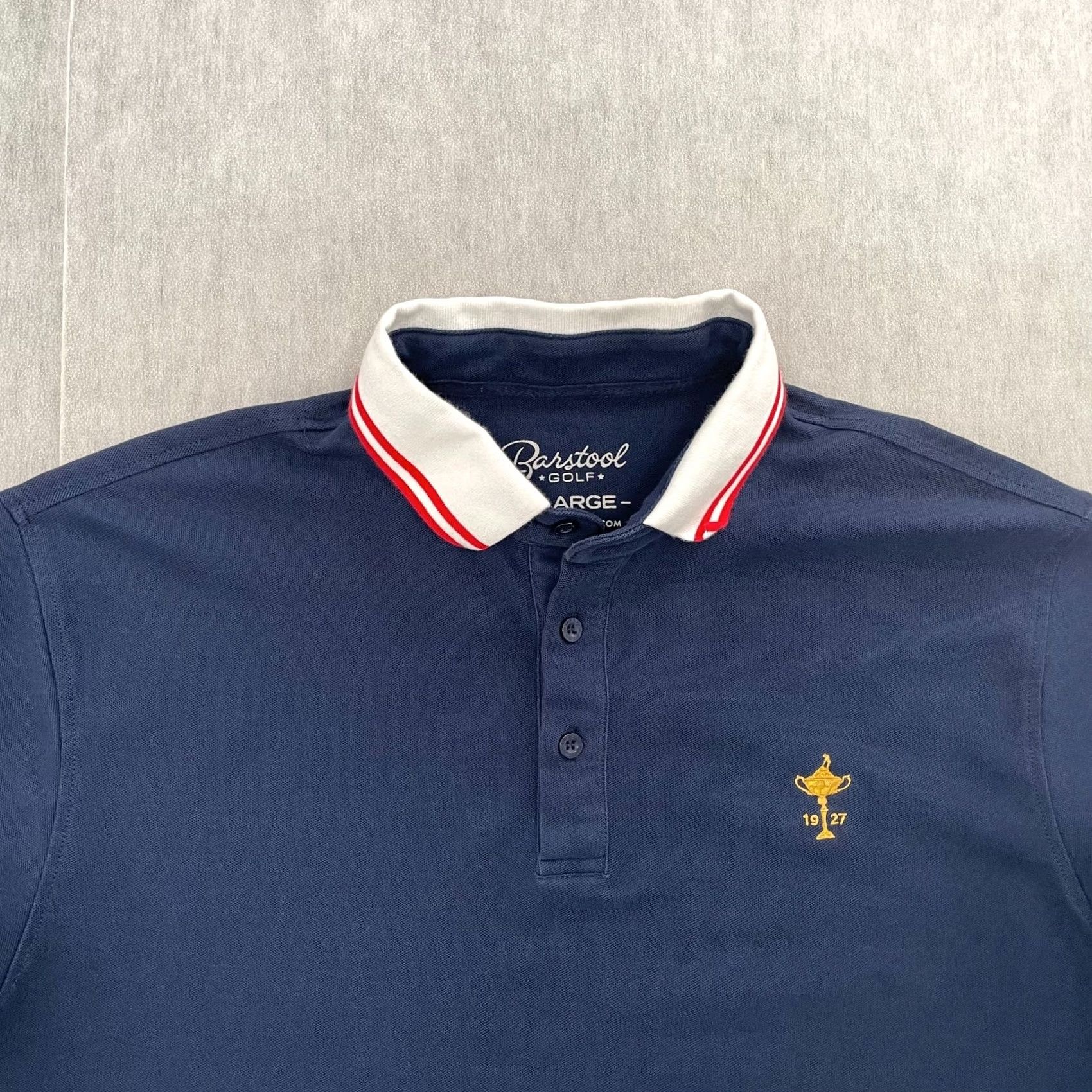 Vintage Barstool Golf Shirt Adult XL Blue Polo Ryder Cup Logo Mens XL Polo Shirt Barstool Golf Blue Polo Shirt Mens XL Size US XL / EU 56 / 4 - 2 Thumbnail