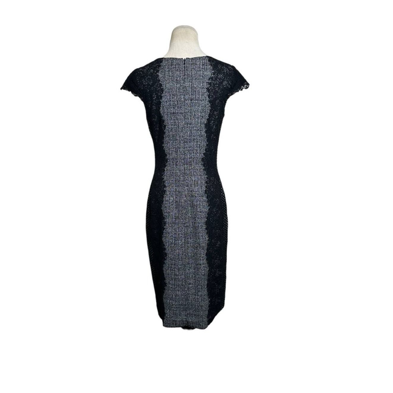 Betsey Johnson Betsey Johnson Gray Black Lace Sheath Dress size 2 Size XS / US 0-2 / IT 36-38 - 10 Thumbnail