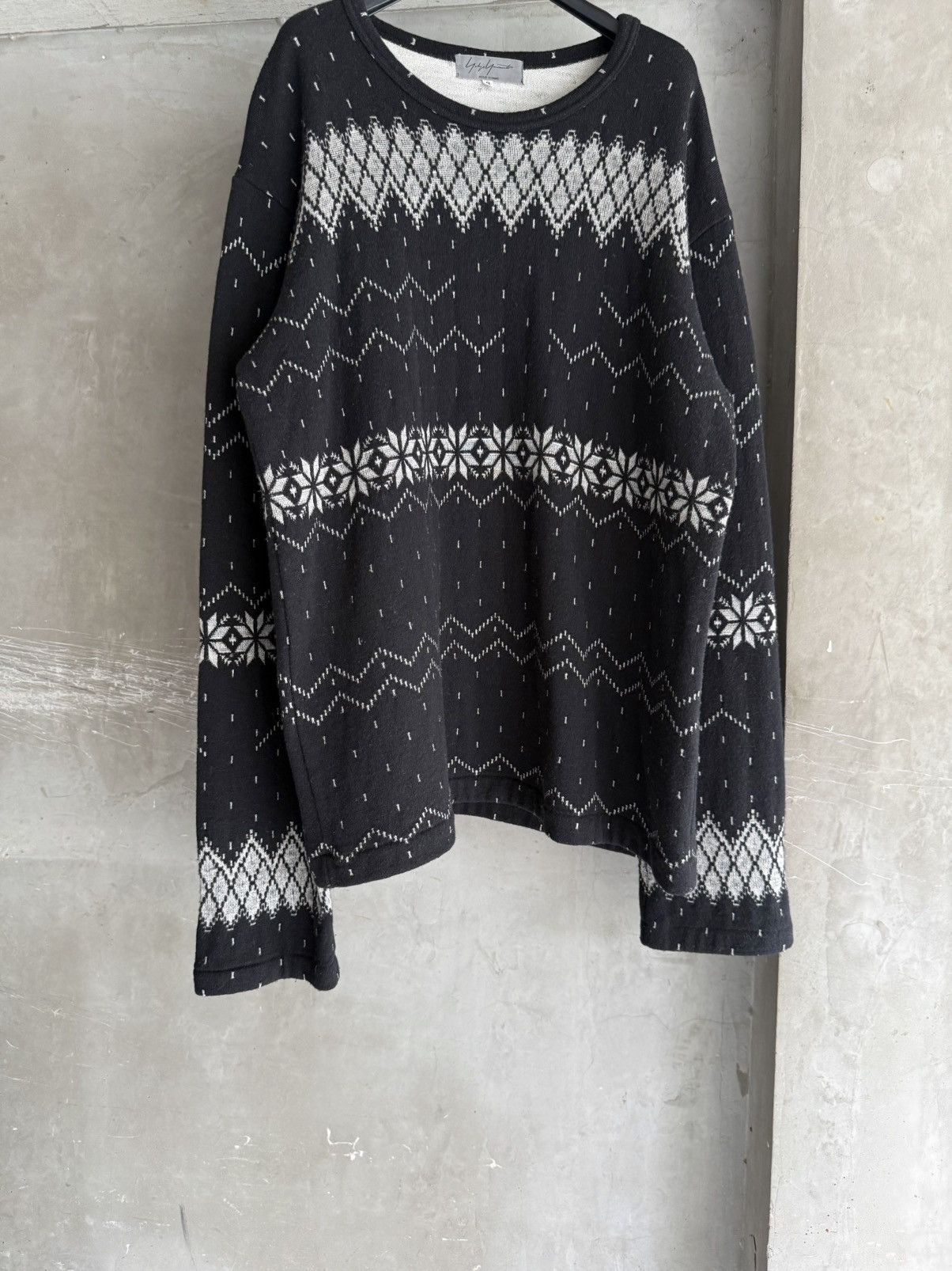 Yohji Yamamoto Yohji Yamamoto POUR HOMME 04AW Black Nordic Sweater Size US M / EU 48-50 / 2 - 4 Thumbnail