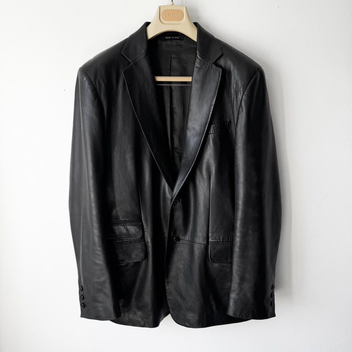 Gucci Tom Ford Era Black Leather Blazer | Grailed