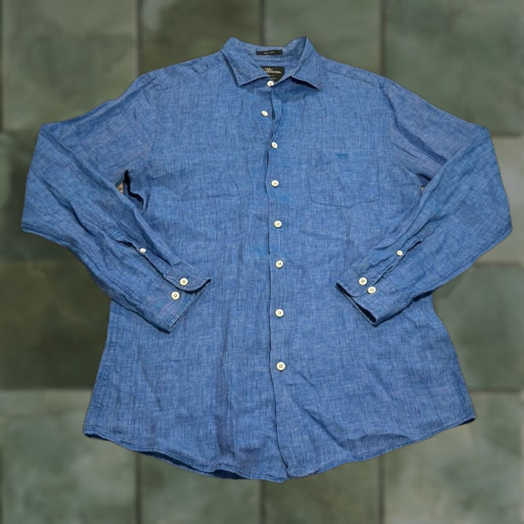 Rodd & Gunn VINTAGE Rodd & Gunn Men's Shirt Size M Blue Linen Button-Up Long Sleeve Casual Preppy Size US M / EU 48-50 / 2 - 1 Thumbnail