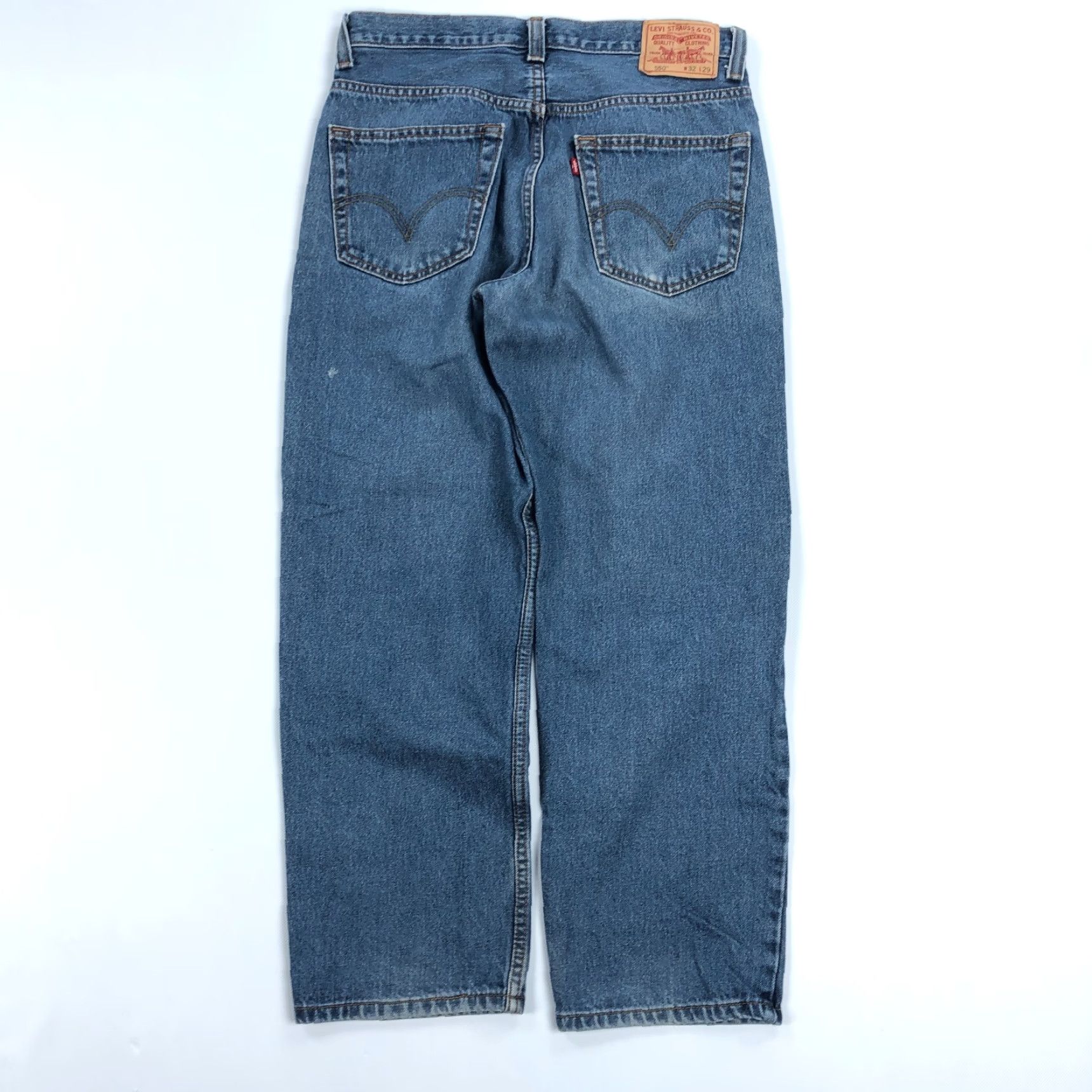 Levi's VINTAGE Levi's 550 Jeans Mens 32x29 Blue Denim Narrow Relaxed Straight 5-Pocket USA Grunge 90s Boys? Size US 32 / EU 48 - 3 Thumbnail