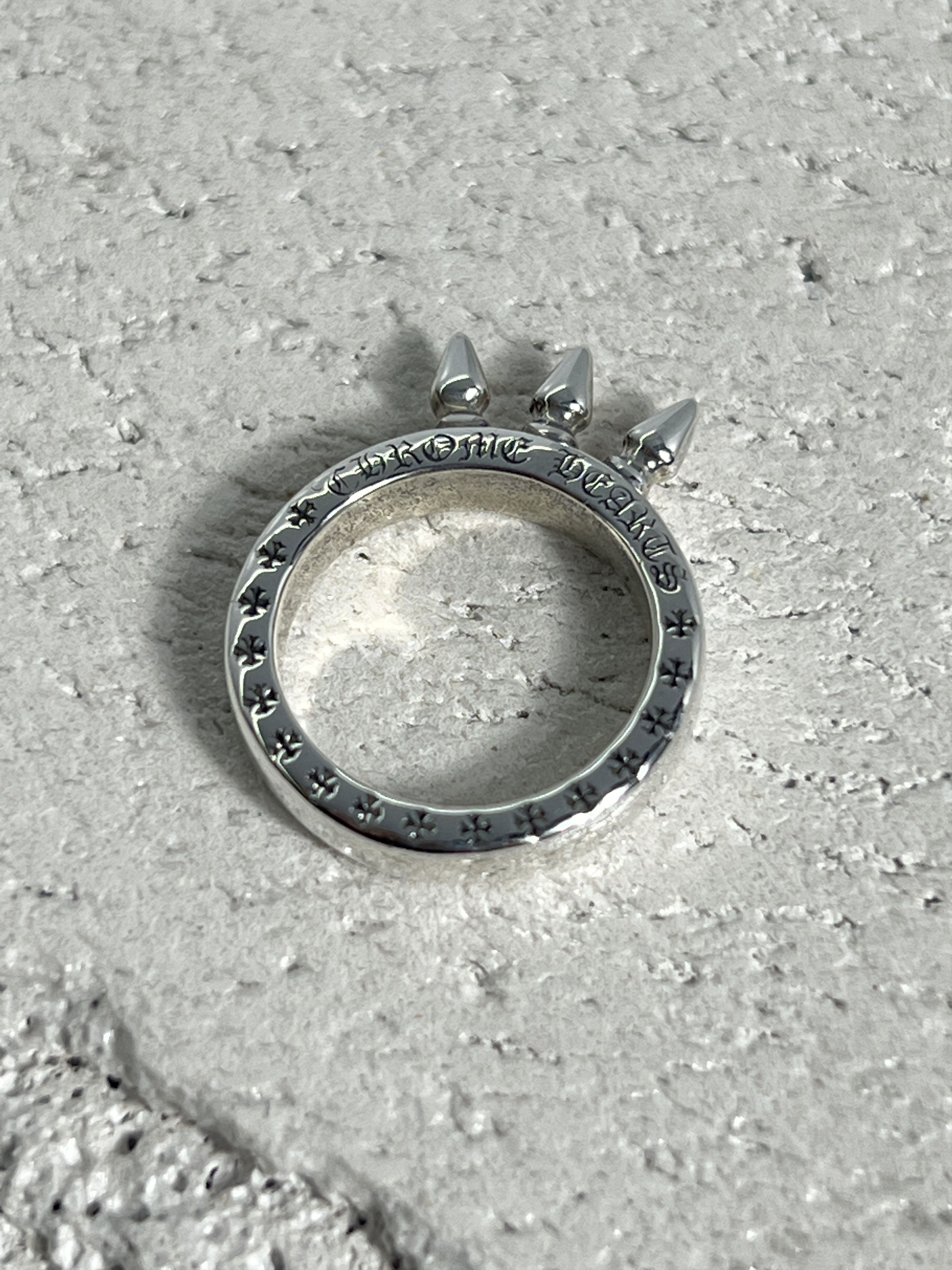 Chrome Hearts Chrome Hearts Triple Spike Ring Sterling Silver Size ONE SIZE - 1 Thumbnail