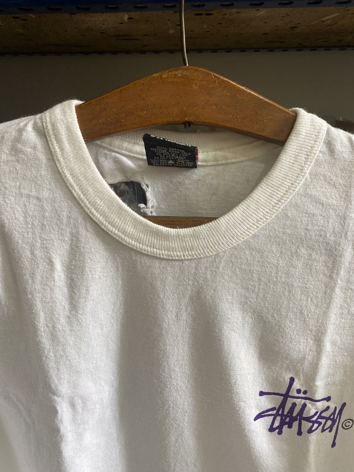 Stussy STUSSY DISTRESSED TSHIRT Size US L / EU 52-54 / 3 - 6 Thumbnail