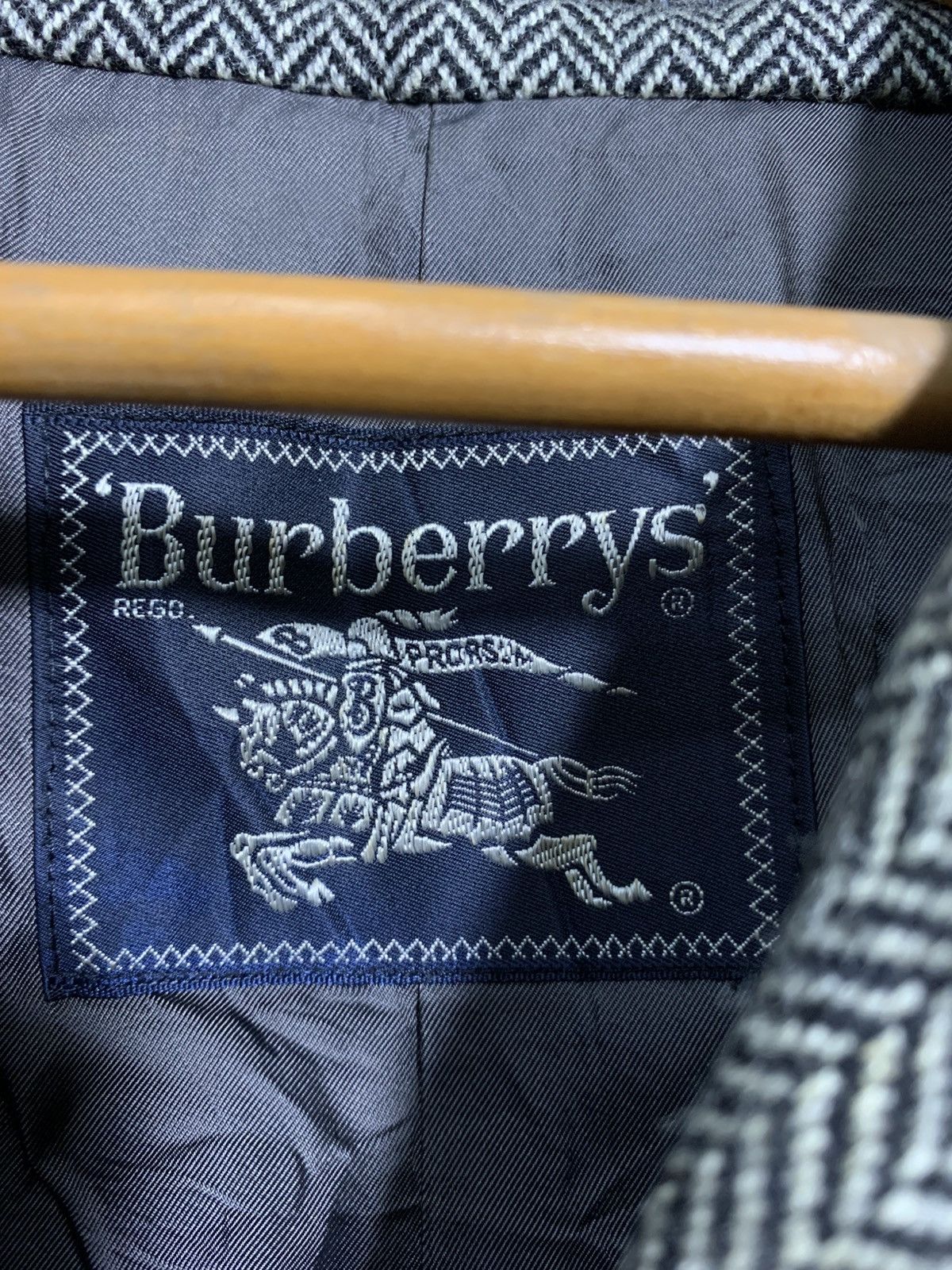 Burberry × Burberry Prorsum 🔥VTG BURBERRY WOOL HBT OVERCOATS JACKET Size US M / EU 48-50 / 2 - 8 Thumbnail