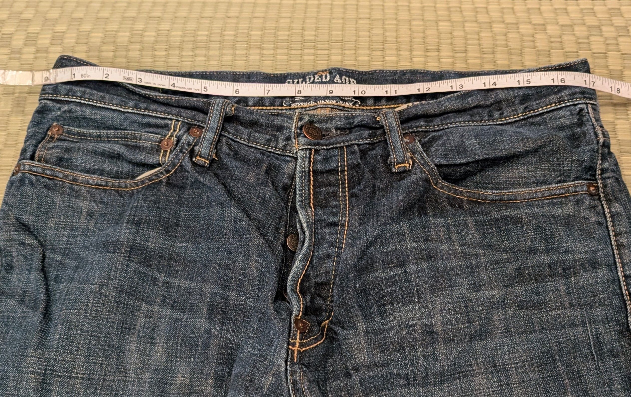 Gilded Age Gilded Age Distressed Denim Jeans Straight Fit Made in USA Size US 34 / EU 50 - 7 Thumbnail