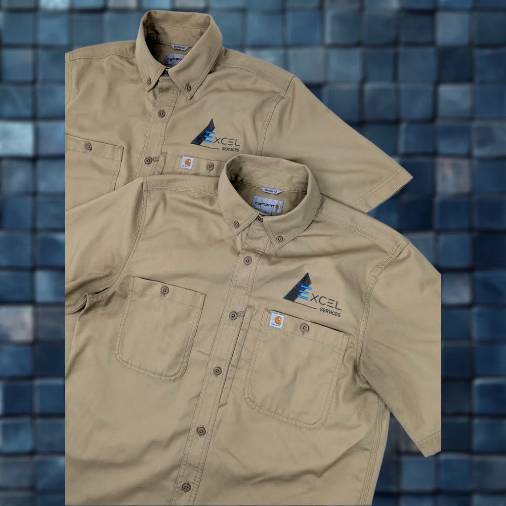 Carhartt Carhartt Button Shirt Lot x 2 – Men M – Rugged Professional Series Tan Beige Relaxed Fitness? Size US M / EU 48-50 / 2 - 1 Thumbnail