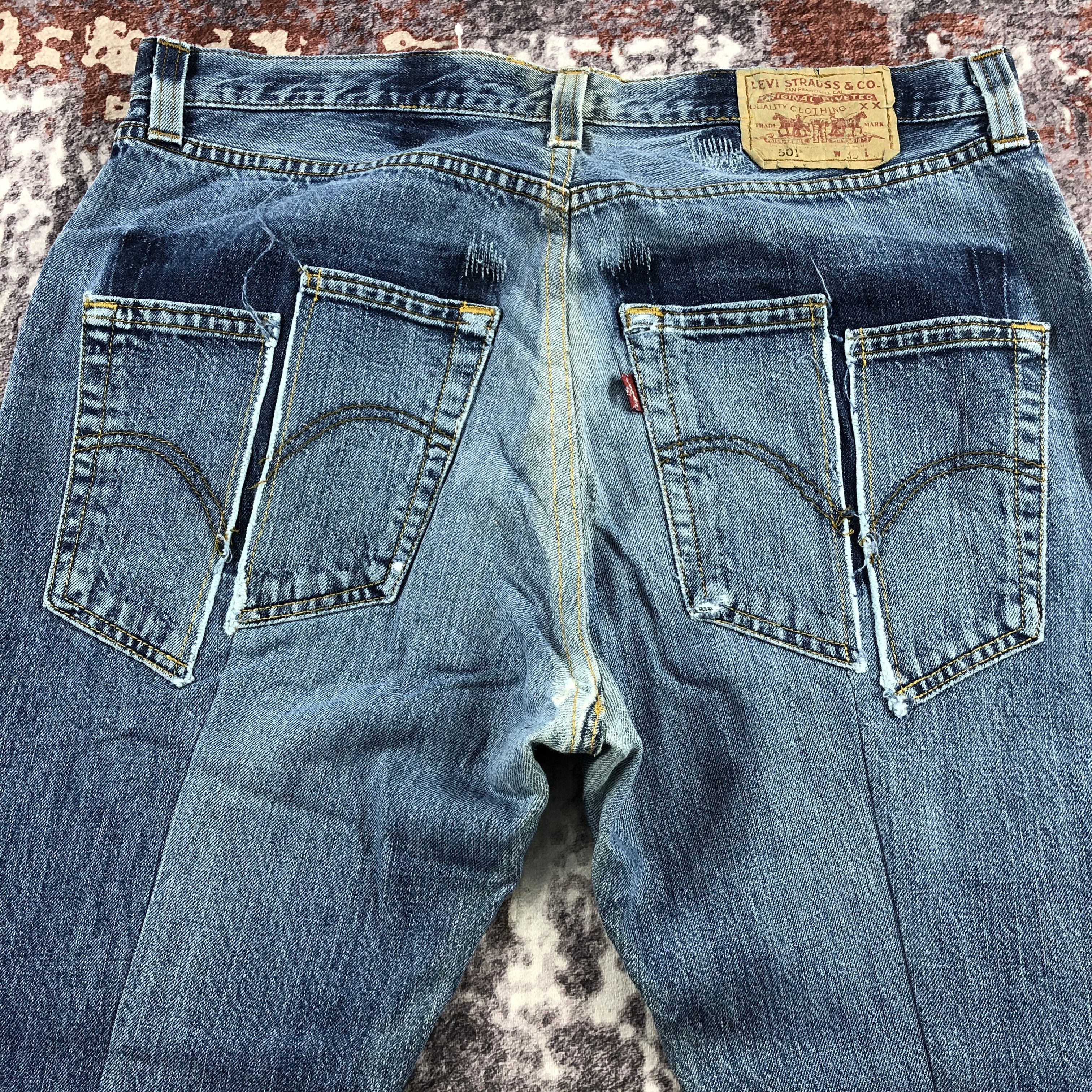 Levi's × Vintage 90s Vintage Blue Wash Levis 501 Jeans-JM2219 Size US 37 - 5 Thumbnail