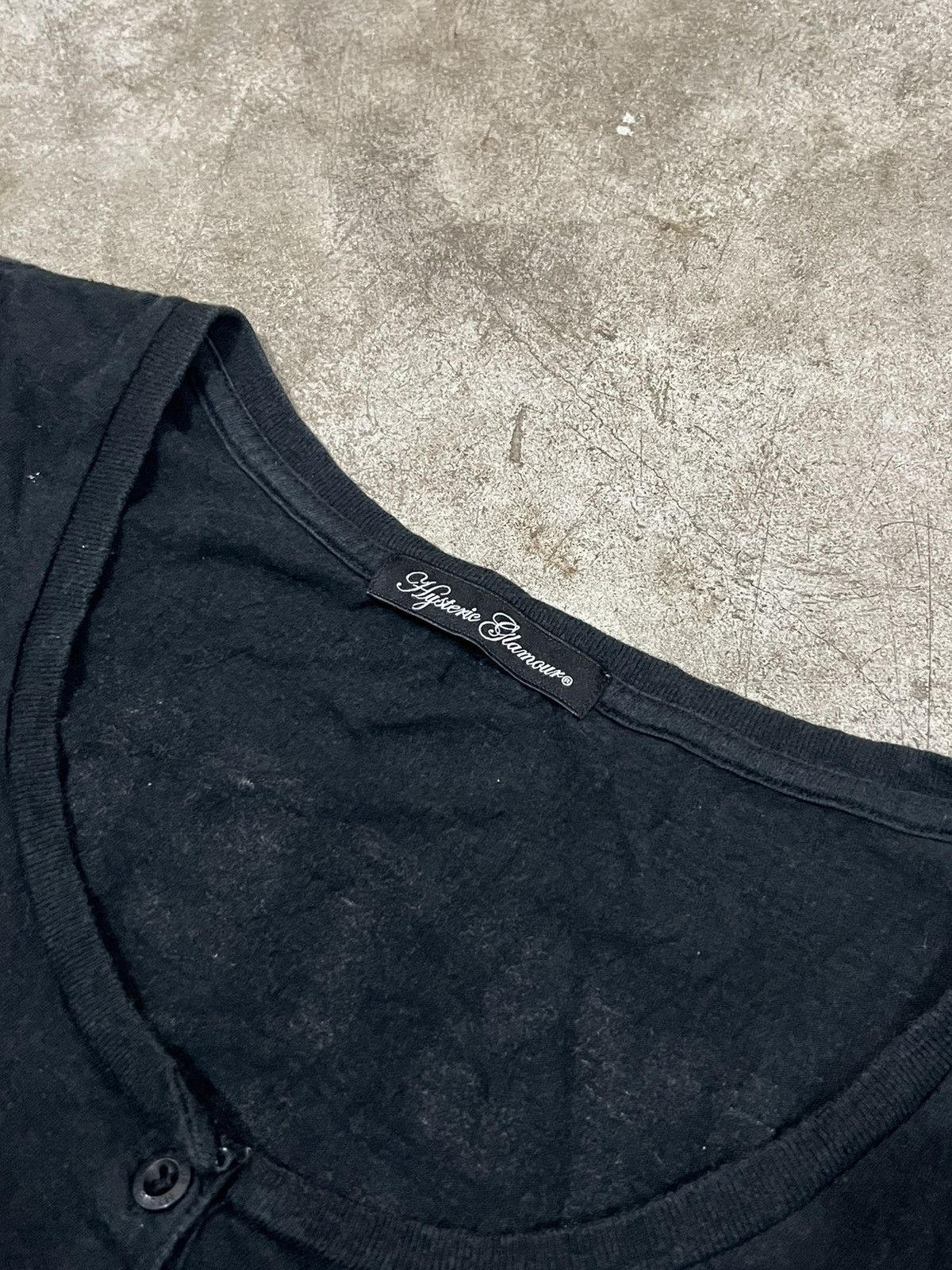 Hysteric Glamour × Japanese Brand × Vintage Hysteric Glamour F YOU Bear Henley Neck Womens Top Size ONE SIZE - 5 Thumbnail