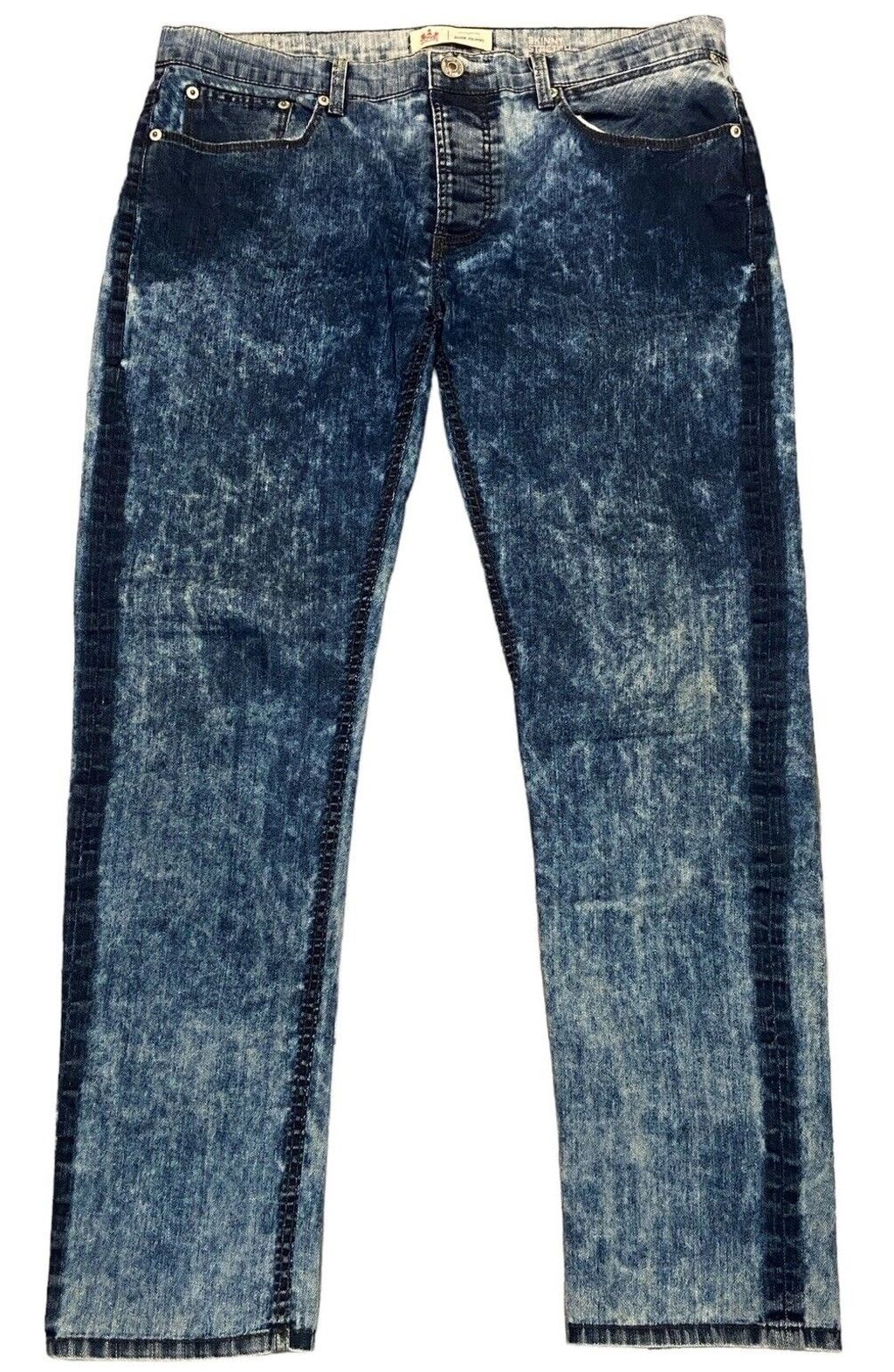 River Island River Island Man Acid Wash Skinny Stretch Slim Jeans 34/32 Size US 34 / EU 50 - 1 Thumbnail