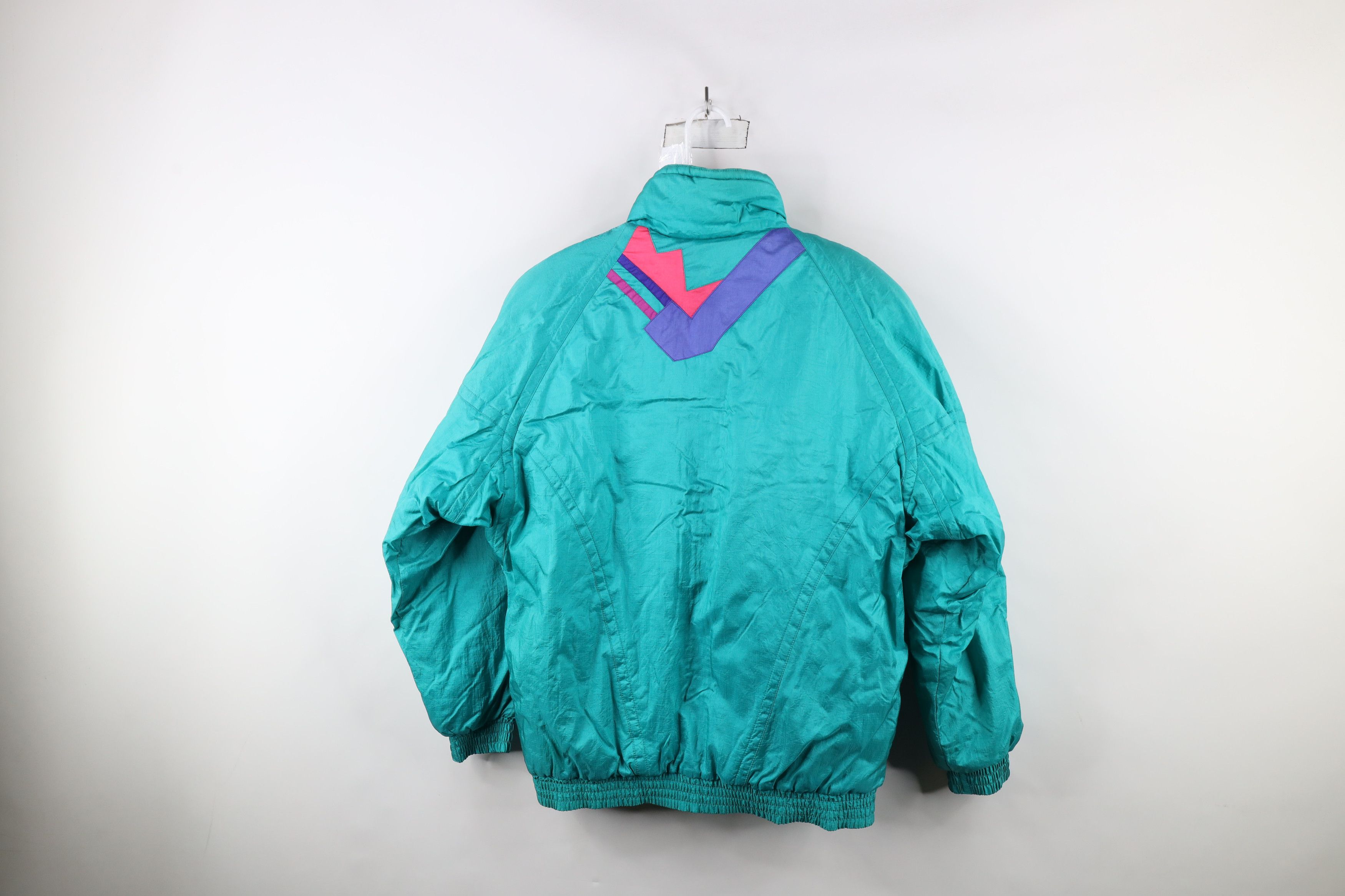 Vintage Vintage 90s Streetwear Block Full Zip Puffer Jacket Skiing Size L / US 10 / IT 46 - 12 Thumbnail