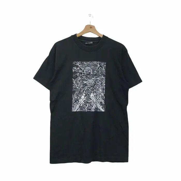 Hanes Vtg 1991 HORROR PAINTING JUNJI ITO Anime Manga Tee Shirt Size US M / EU 48-50 / 2 - 1 Thumbnail