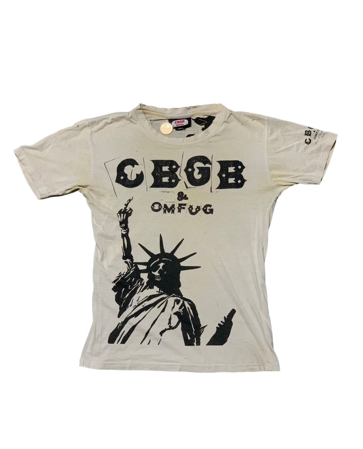 Band Tees × Vintage 💥Vintage CBGB “Home Of Underground Rock” Trashed Dirty Tees Size US S / EU 44-46 / 1 - 1 Thumbnail