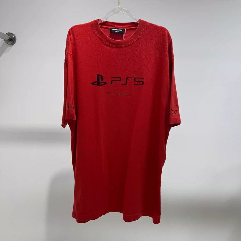 Balenciaga Balenciaga Red Short Sleeve Size US XXS / EU 40 - 1 Thumbnail