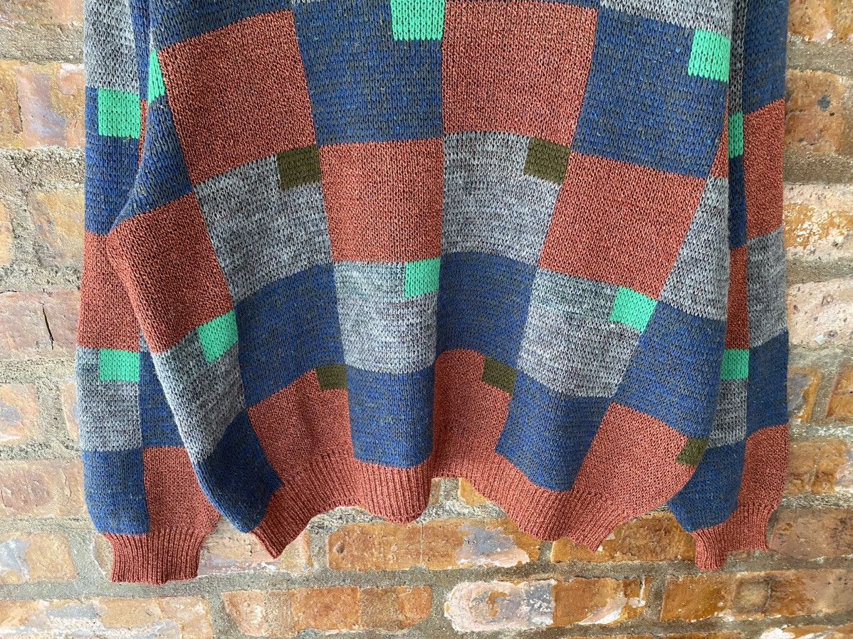 Yoshiyuki Konishi 1980s FICCE patchwork wool knit Size US M / EU 48-50 / 2 - 4 Thumbnail