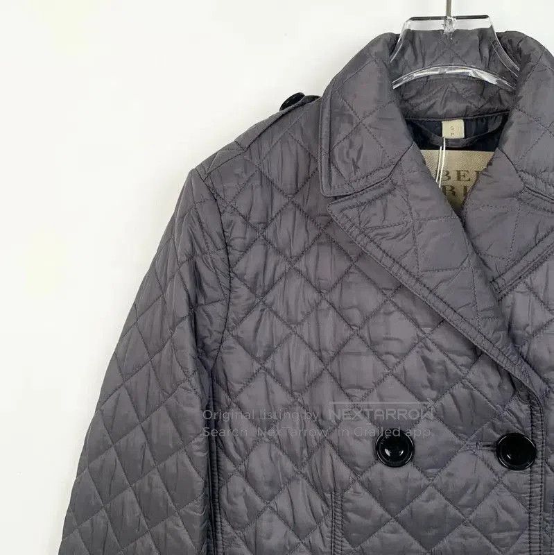 Burberry Burberry Women's Gray Quilted Down Coat. Size S / US 4 / IT 40 - 3 Thumbnail