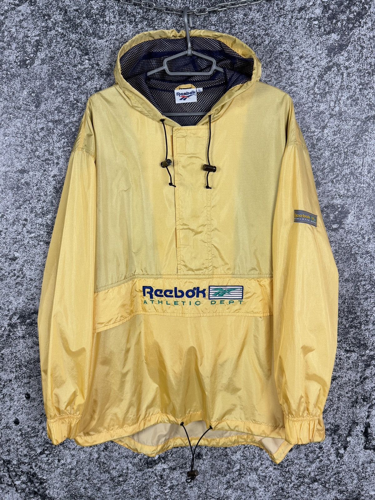 Reebok Reebok Athletic Dept Anorak Nylon Gold Jacket Vintage XL Size US XL / EU 56 / 4 - 1 Thumbnail