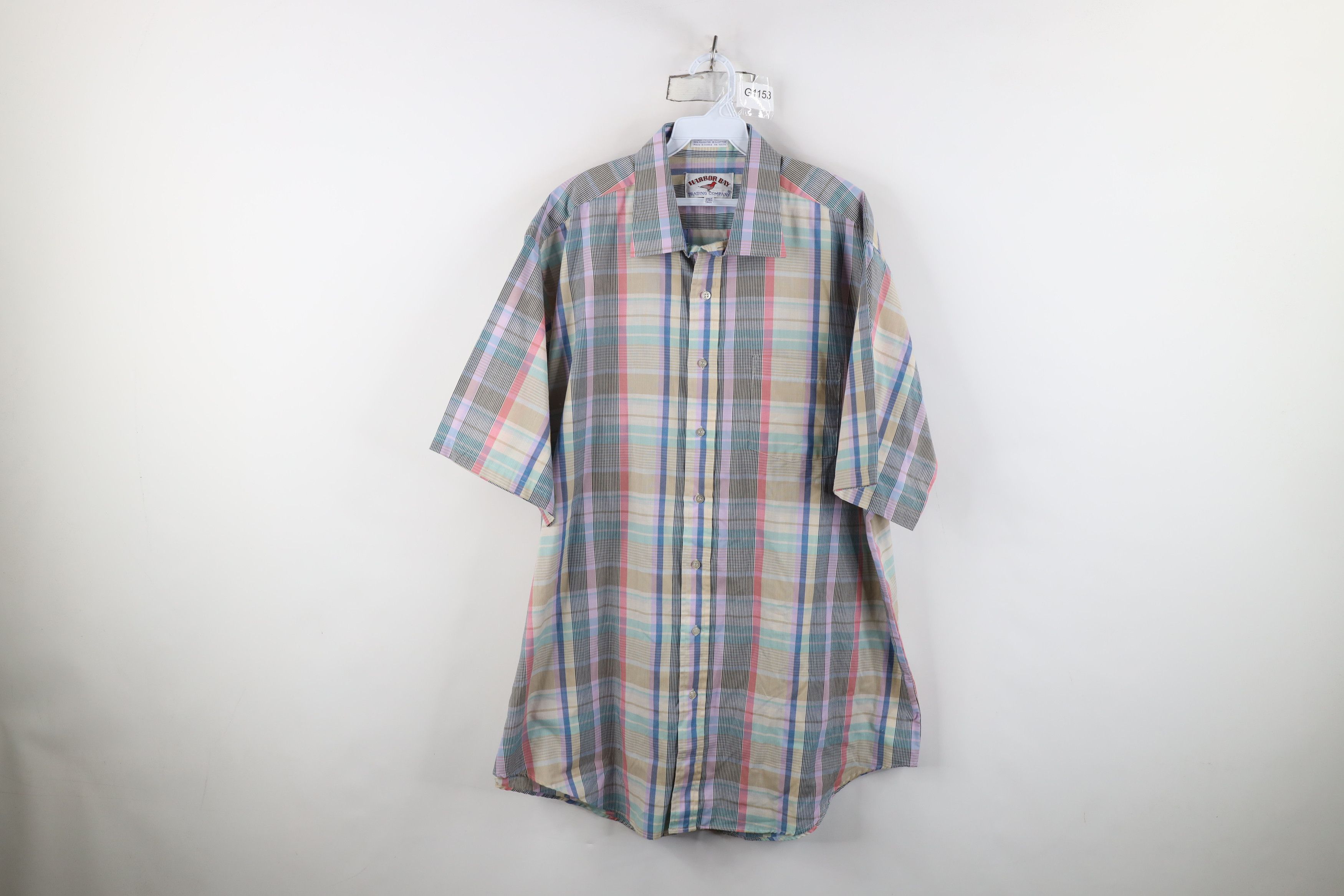 Vintage Vintage 70s Madras Single Needle Short Sleeve Button Shirt Size US XXL / EU 58 / 5 - 1 Thumbnail