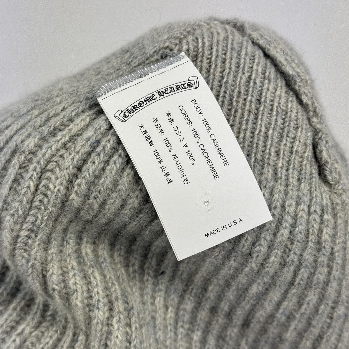 Chrome Hearts CASHMERE BEANIE WITH A SILVER DETAIL Size ONE SIZE - 4 Thumbnail