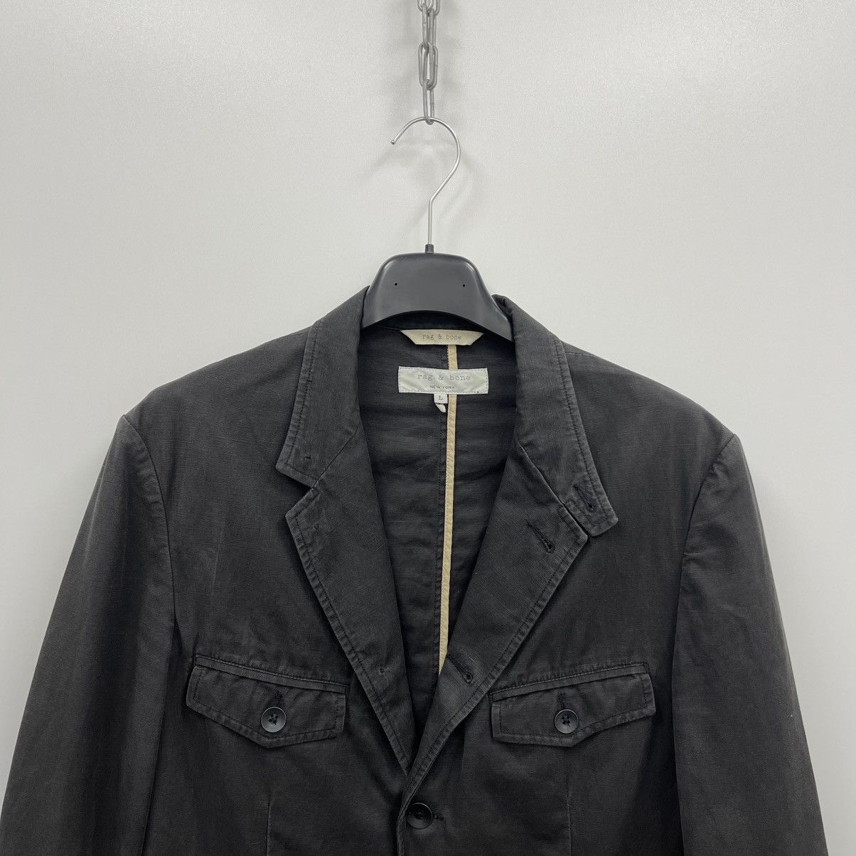 Rag & Bone Rag & Bone New York Cotton/Linen Blazer Grey Made in USA Size US L / EU 52-54 / 3 - 2 Thumbnail