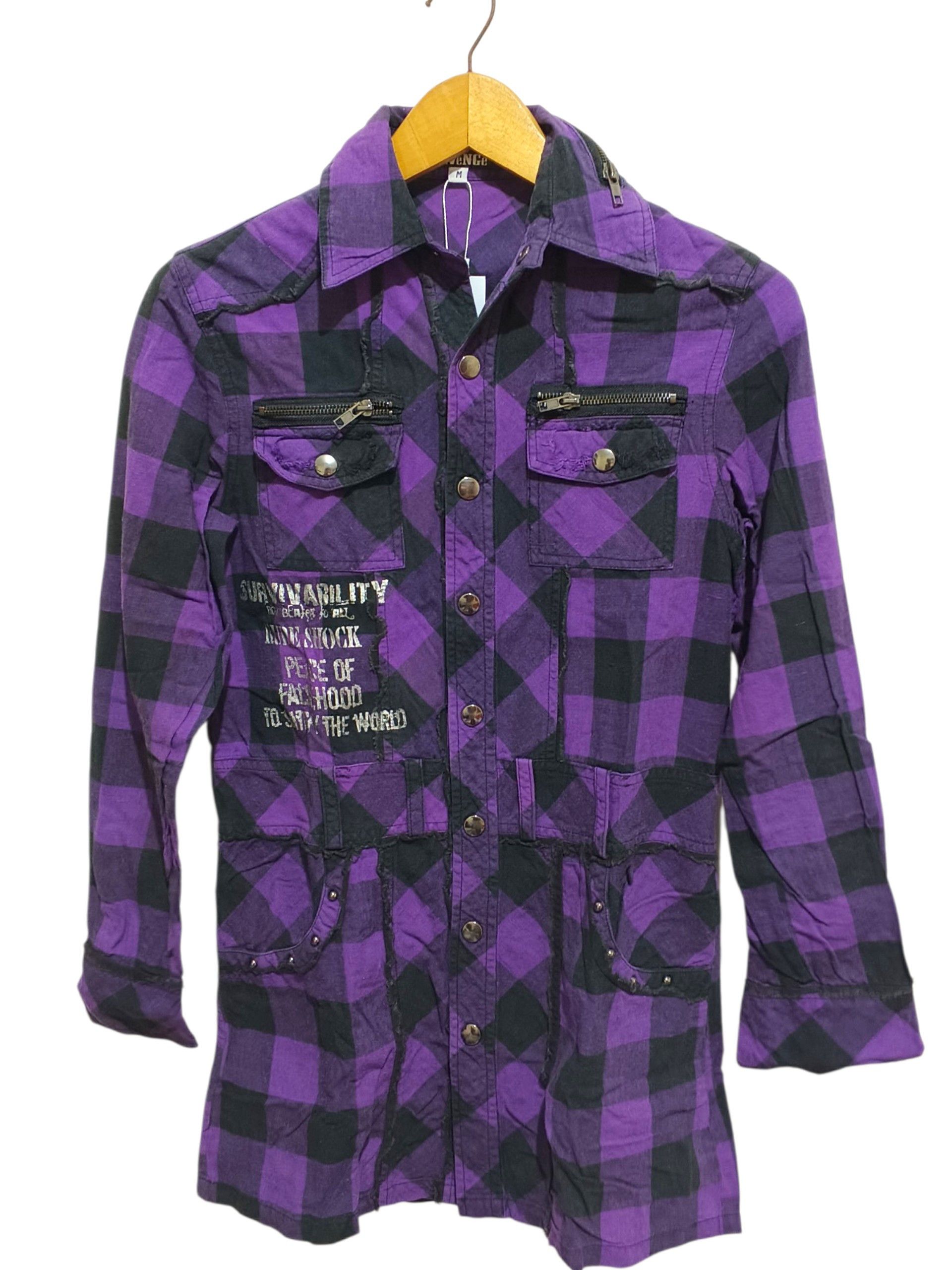Sex Pot ReVeNGe SEX POT REVENGE PUNK GOTHIC PURPLE BUTTON SHIRT Size S / US 4 / IT 40 - 1 Thumbnail