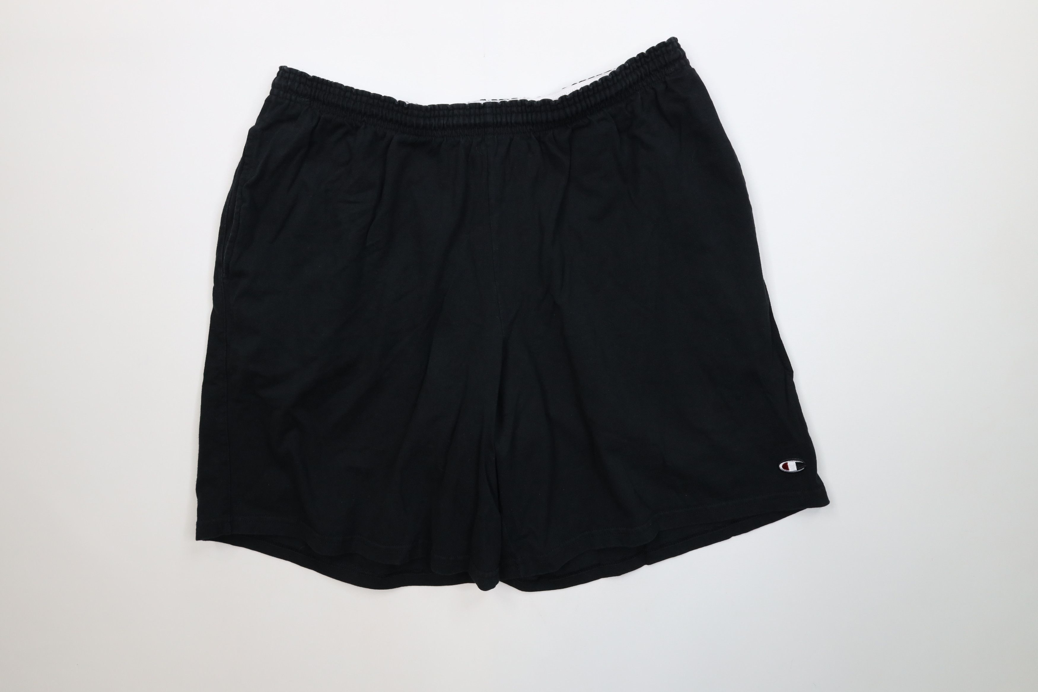 Champion Vintage Y2K Champion Logo Above Knee Shorts Black Cotton Size US 36 / EU 52 - 1 Thumbnail