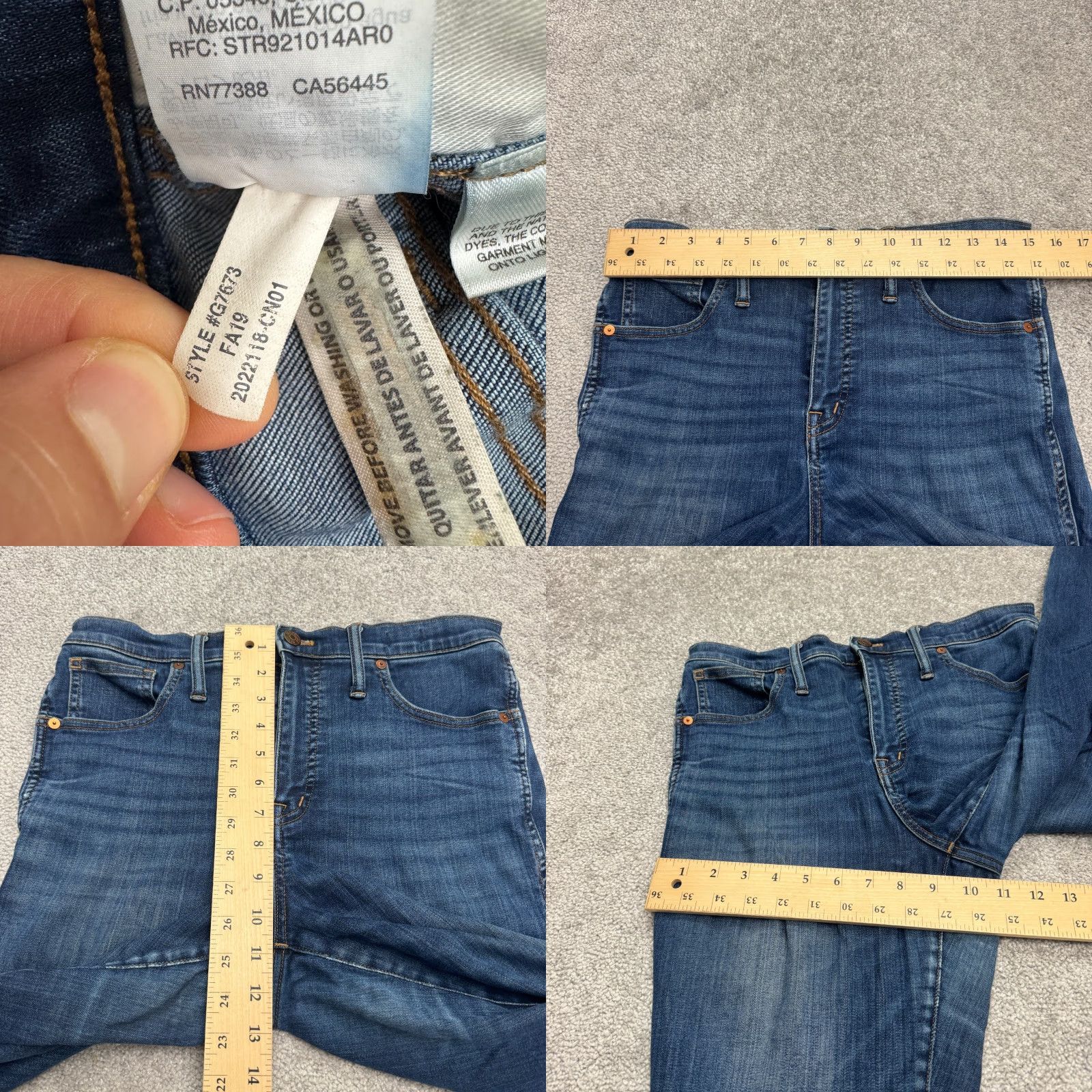 Madewell Madewell Jeans Women 30x30 High Rise Skinny Denim Blue Medium Wash 5-Pocket Stretch City Streetwear Womens Size 30" / US 8 / IT 44 - 8 Thumbnail