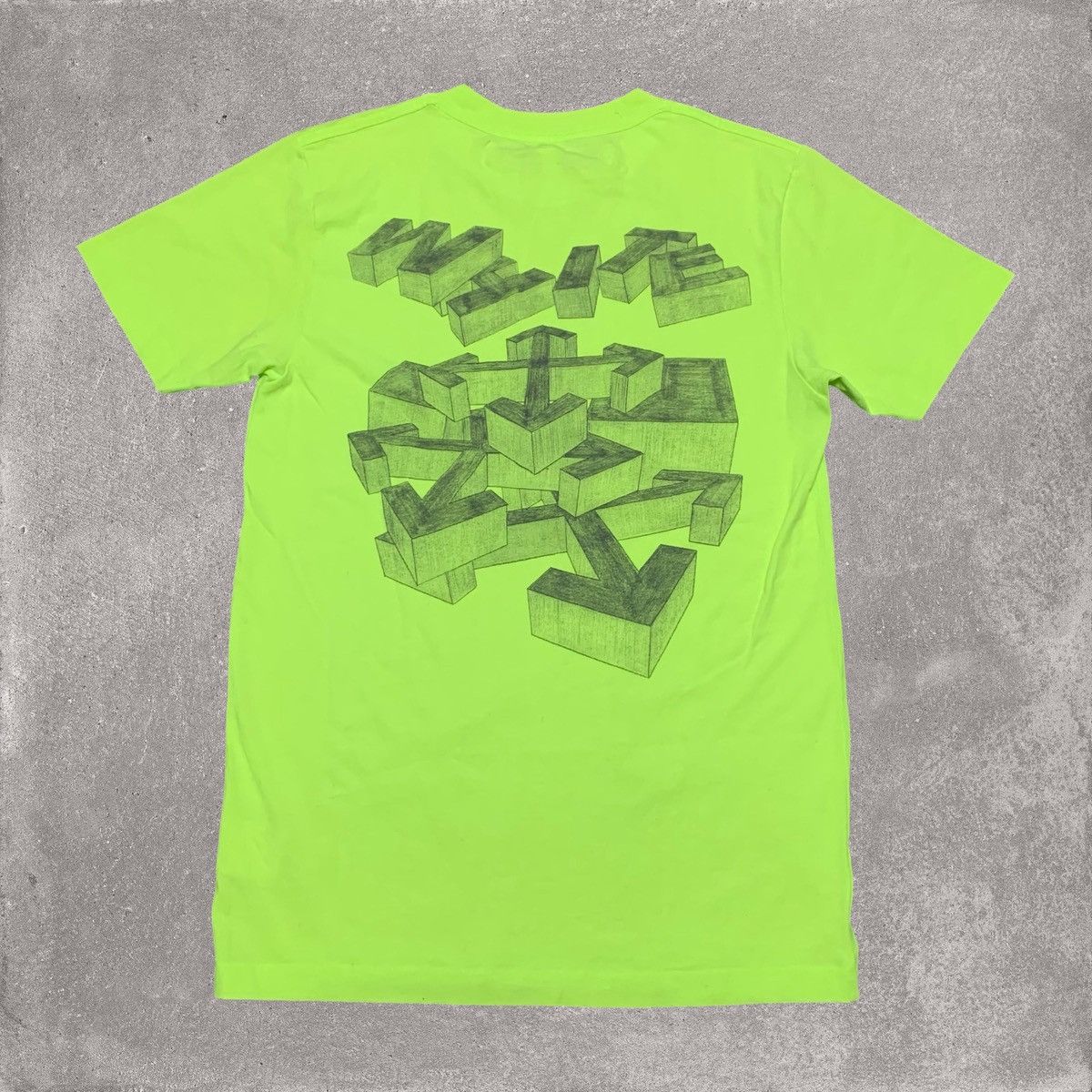 Off-White Off White Small Arrows Graphic Neon Green Tee Virgil Abloh Size US S / EU 44-46 / 1 - 1 Thumbnail