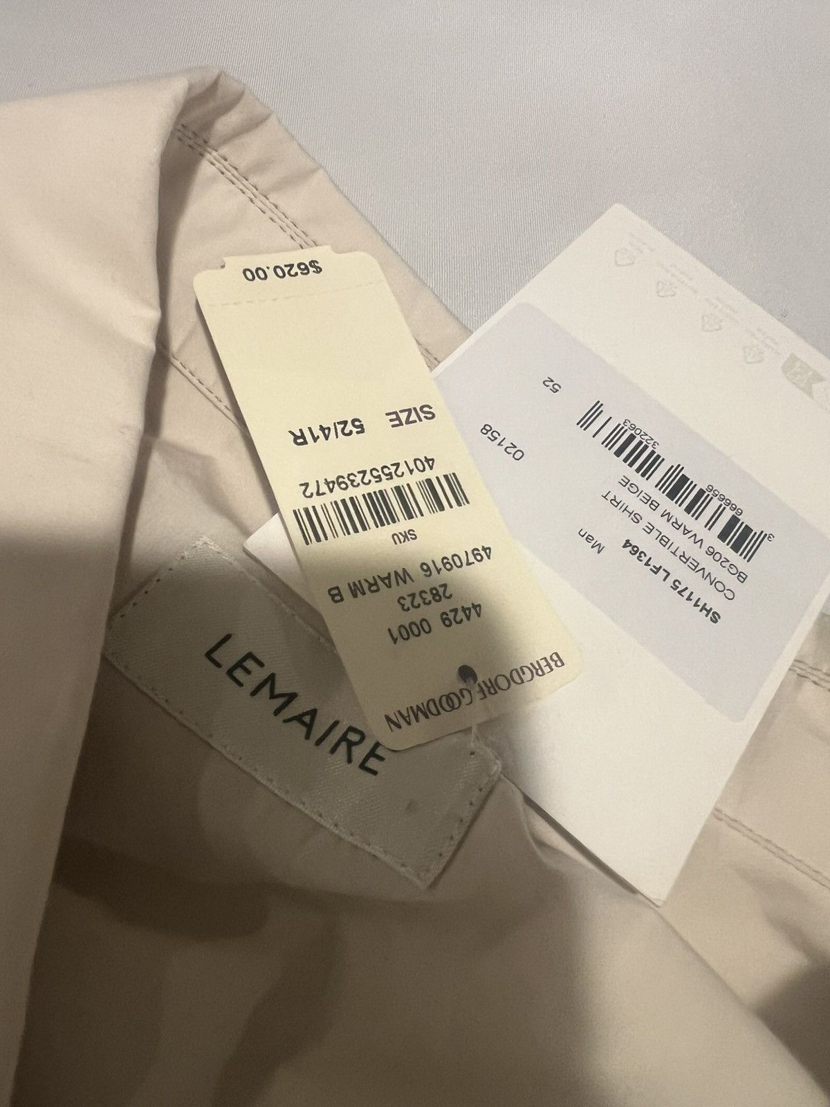 Lemaire Lemaire mens oversized short sleeve shirt. 52/42. $700 Size US L / EU 52-54 / 3 - 10 Thumbnail