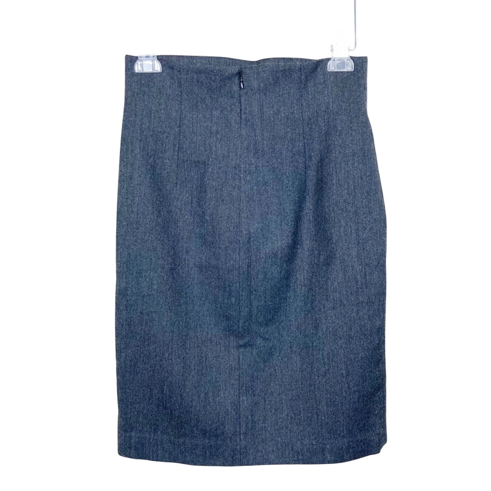 Robert Rodriguez Robert Rodriguez Gray Wool Pencil Skirt Sz 6 Size 28" / US 6 / IT 42 - 3 Thumbnail