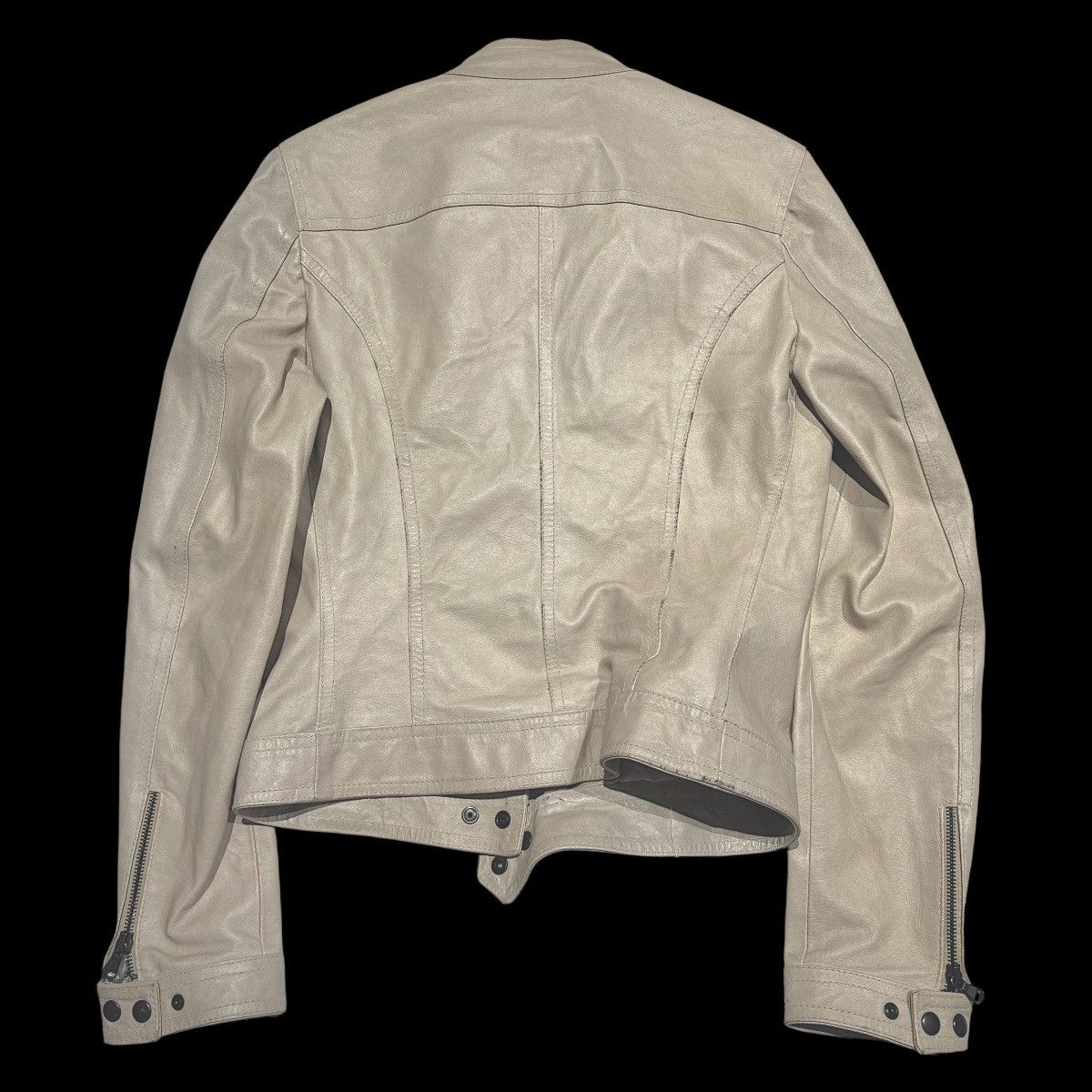 Other Vintage slim y2k leather jacket skinny Size L / US 10 / IT 46 - 3 Thumbnail