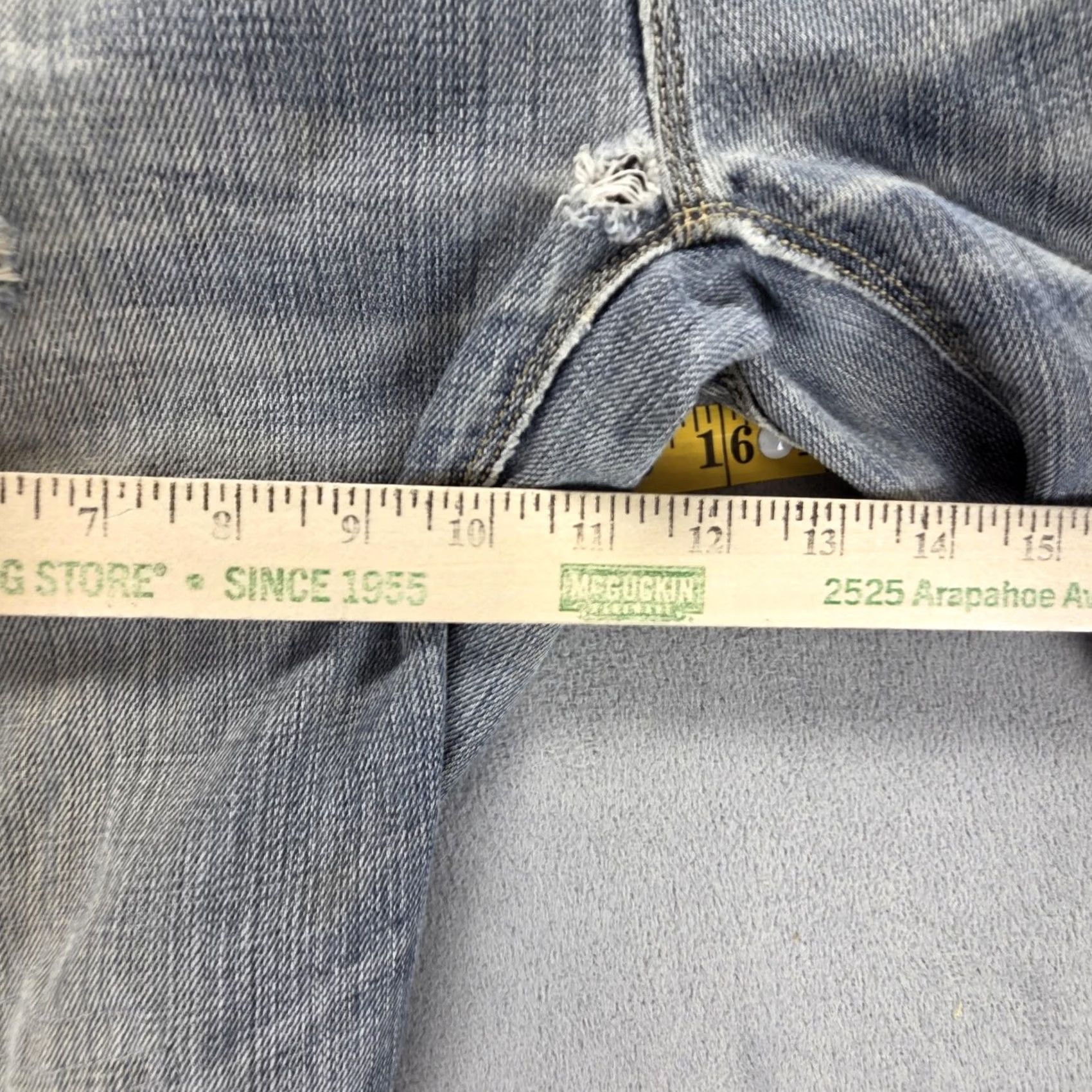 Levi's VTG Levi's Engineered Jeans Mens 31x31 Blue Straight Relaxed Denim Distressed Pockets Logo 10TH Anniversary"} Size US 31 - 6 Thumbnail