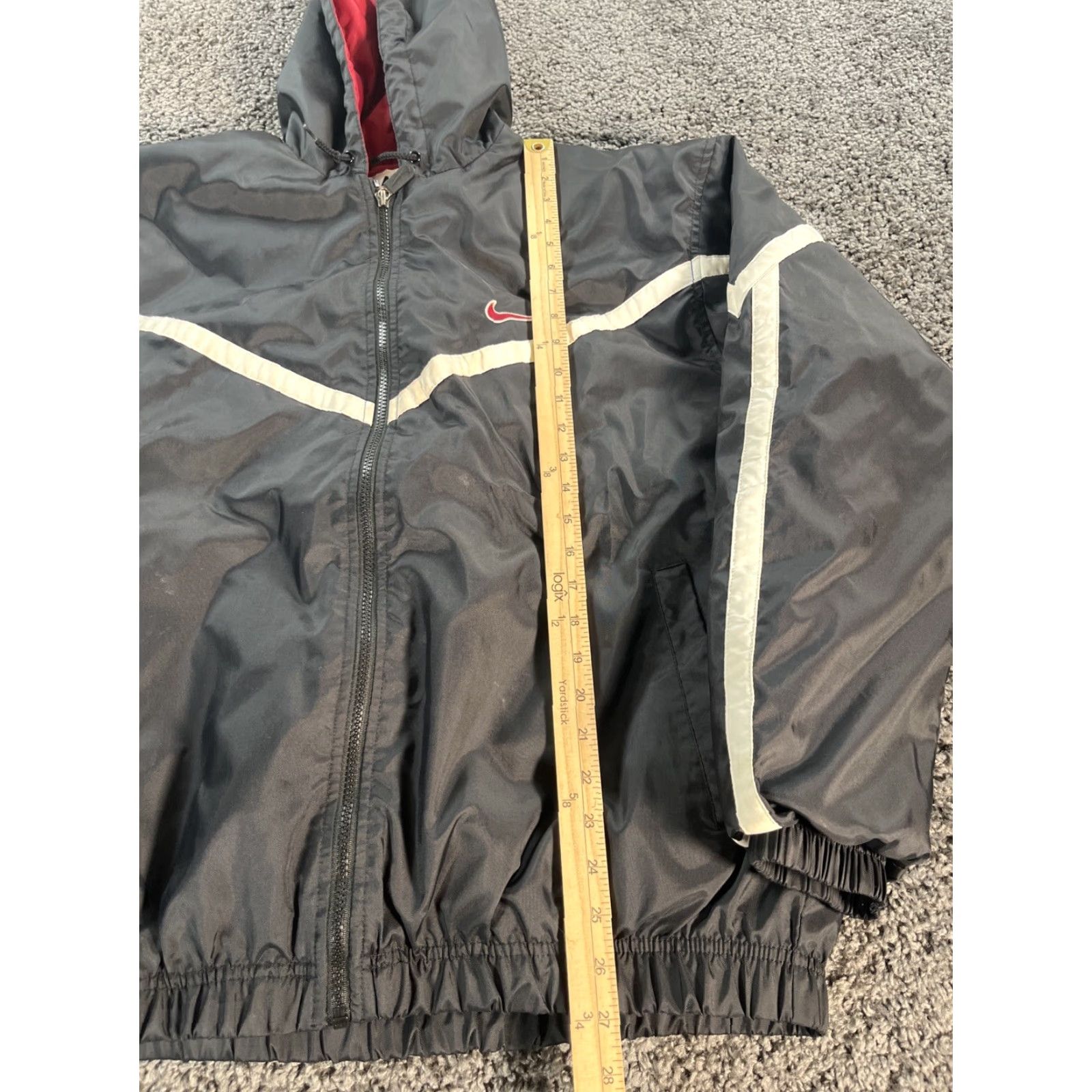 Nike VINTAGE Nike Jacket Mens L Full Zip Nylon Bomber Quilt Lined 90s Windbreaker Black Large Size US L / EU 52-54 / 3 - 2 Thumbnail