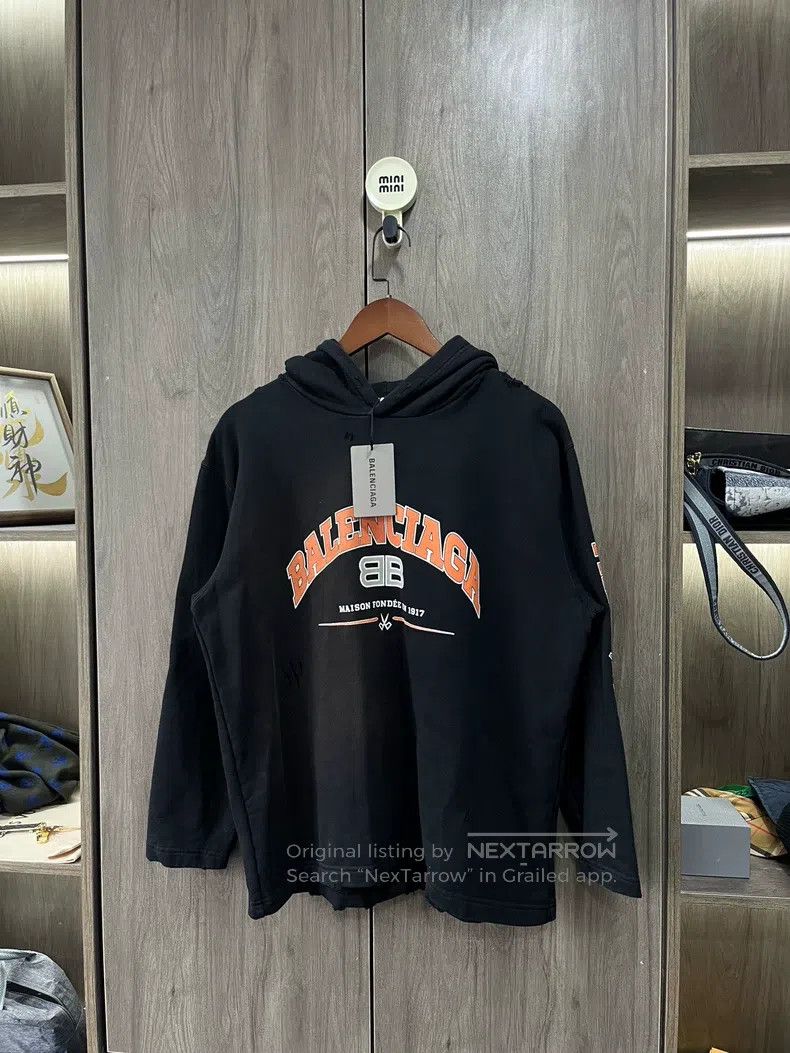 Balenciaga Balenciaga Scissor distressed distressed hoodie Size US S / EU 44-46 / 1 - 6 Thumbnail