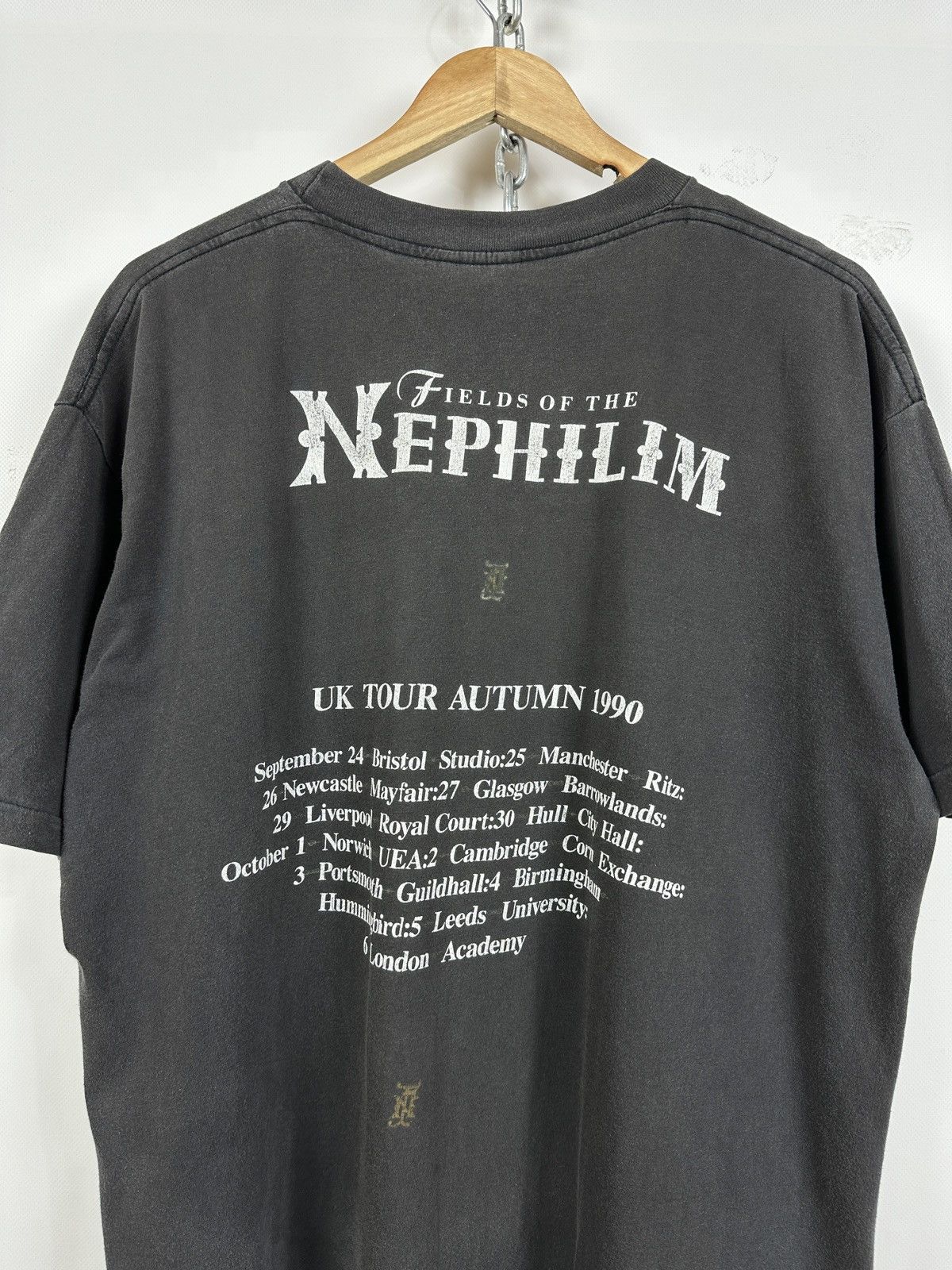 Band Tees 1990 Vintage Fields of the Nephilim UK Tour Band T-Shirt Size US XL / EU 56 / 4 - 12 Thumbnail