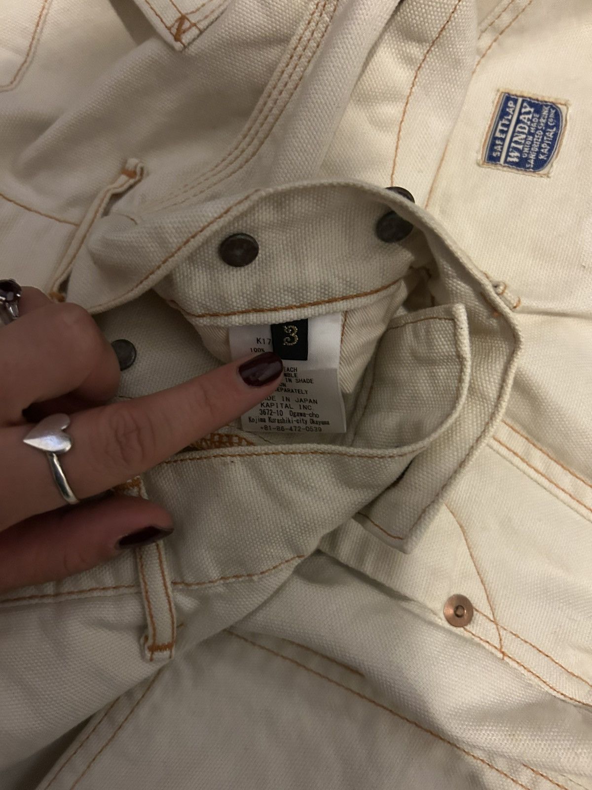 Kapital Kapital Light Canvas LUMBER Pants - Ecru Size US 32 / EU 48 - 4 Thumbnail