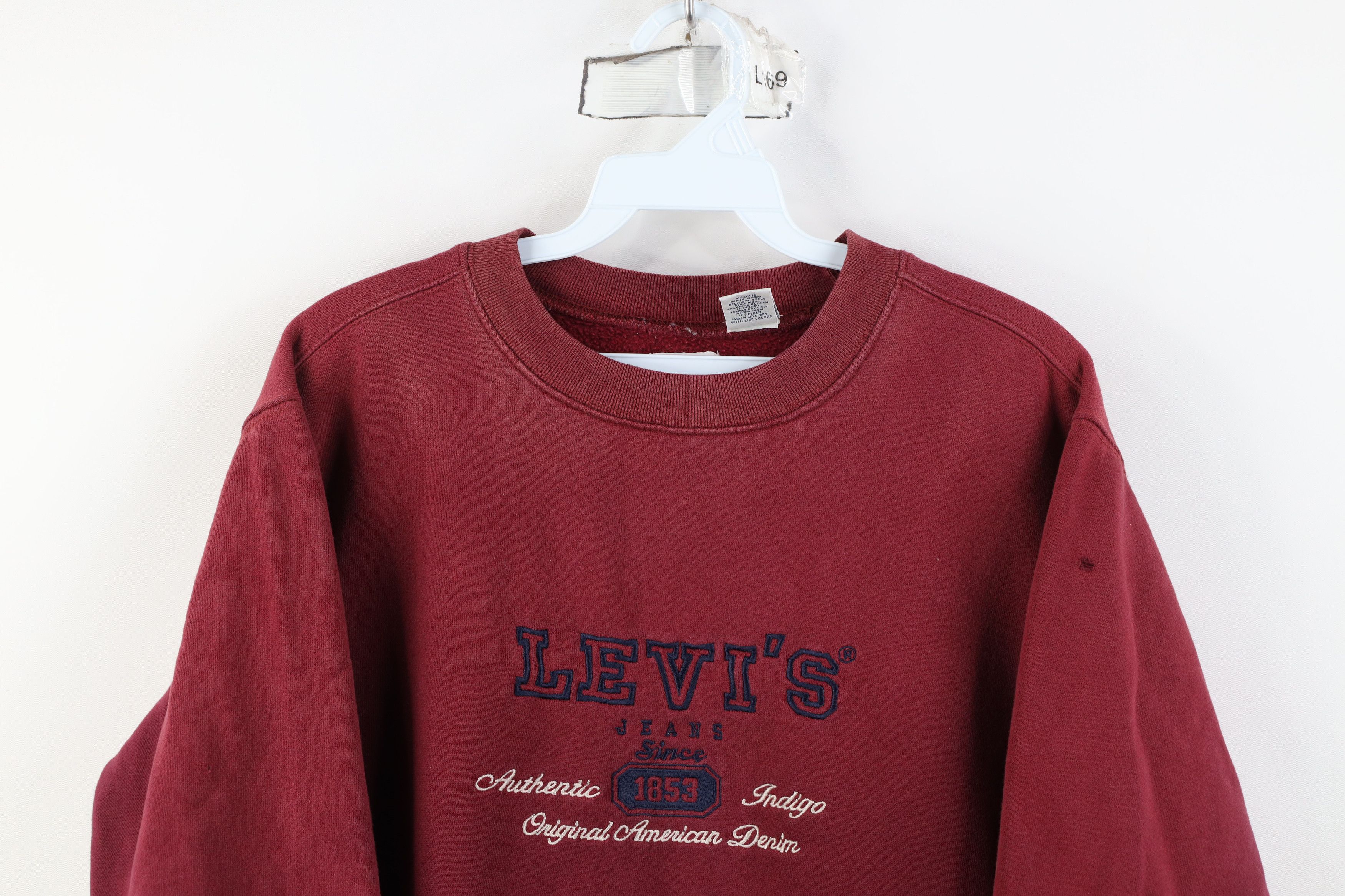Levi's Vintage 90s Levis Sun Faded Spell Out Crewneck Sweatshirt Size L / US 10 / IT 46 - 2 Thumbnail