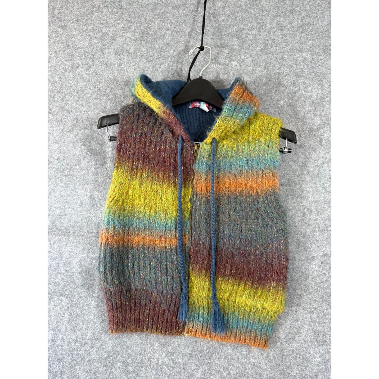 Urban Outfitters Urban Outfitters Vest Sweater Womens XS Multicolor Daisy Hooded Full Zip Knit Vest Size XS / US 0-2 / IT 36-38 - 2 Thumbnail