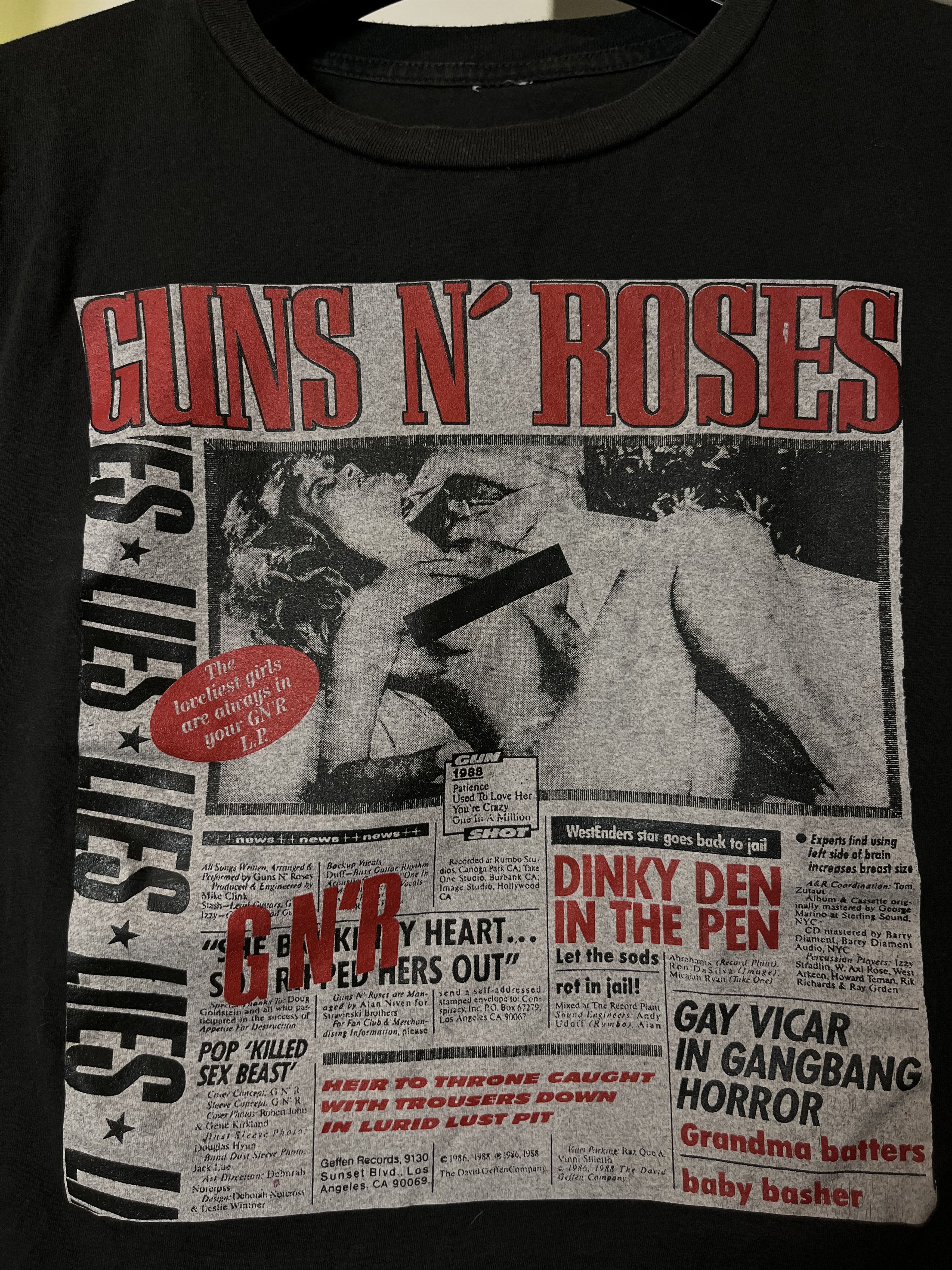 Band Tees × Guns N' Roses × Vintage Vintage Guns N Roses GnR Lies Album Cover Size US S / EU 44-46 / 1 - 3 Thumbnail
