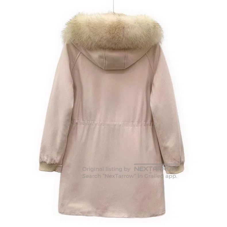 Loro Piana Loro Piana Nude Pink Cashmere Hooded Lamb Fur Collar Long Size XXS / US 00 / IT 34 - 2 Thumbnail