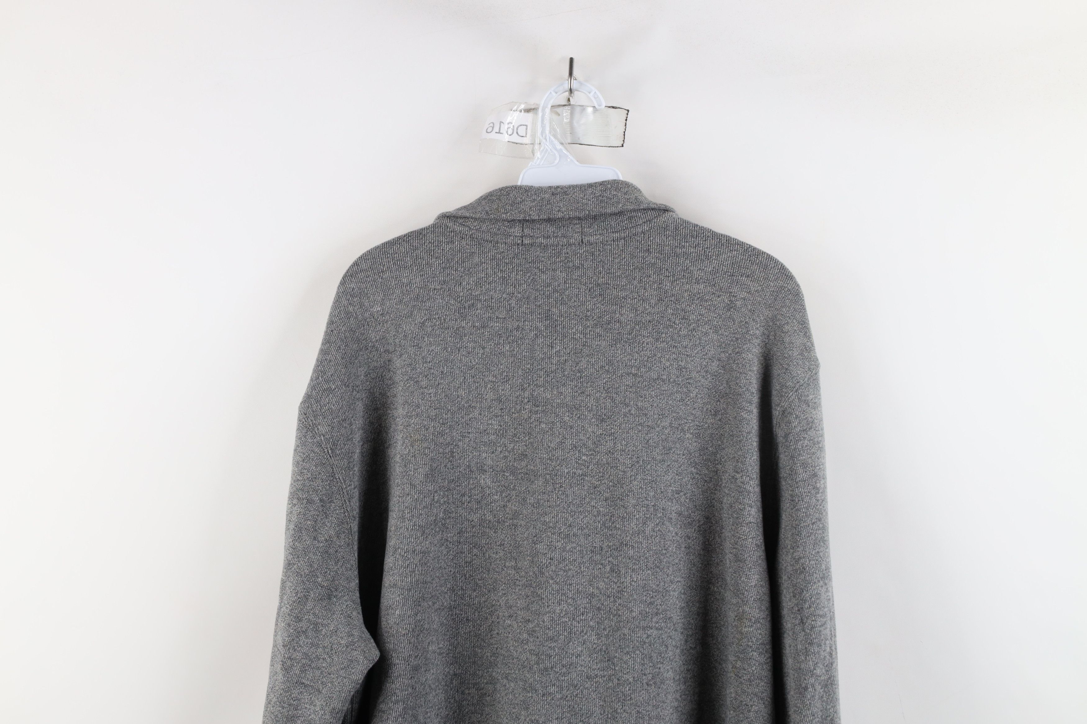 Ralph Lauren × Vintage Vintage Ralph Lauren Knit Half Zip Pullover Sweater Gray Size US L / EU 52-54 / 3 - 13 Thumbnail